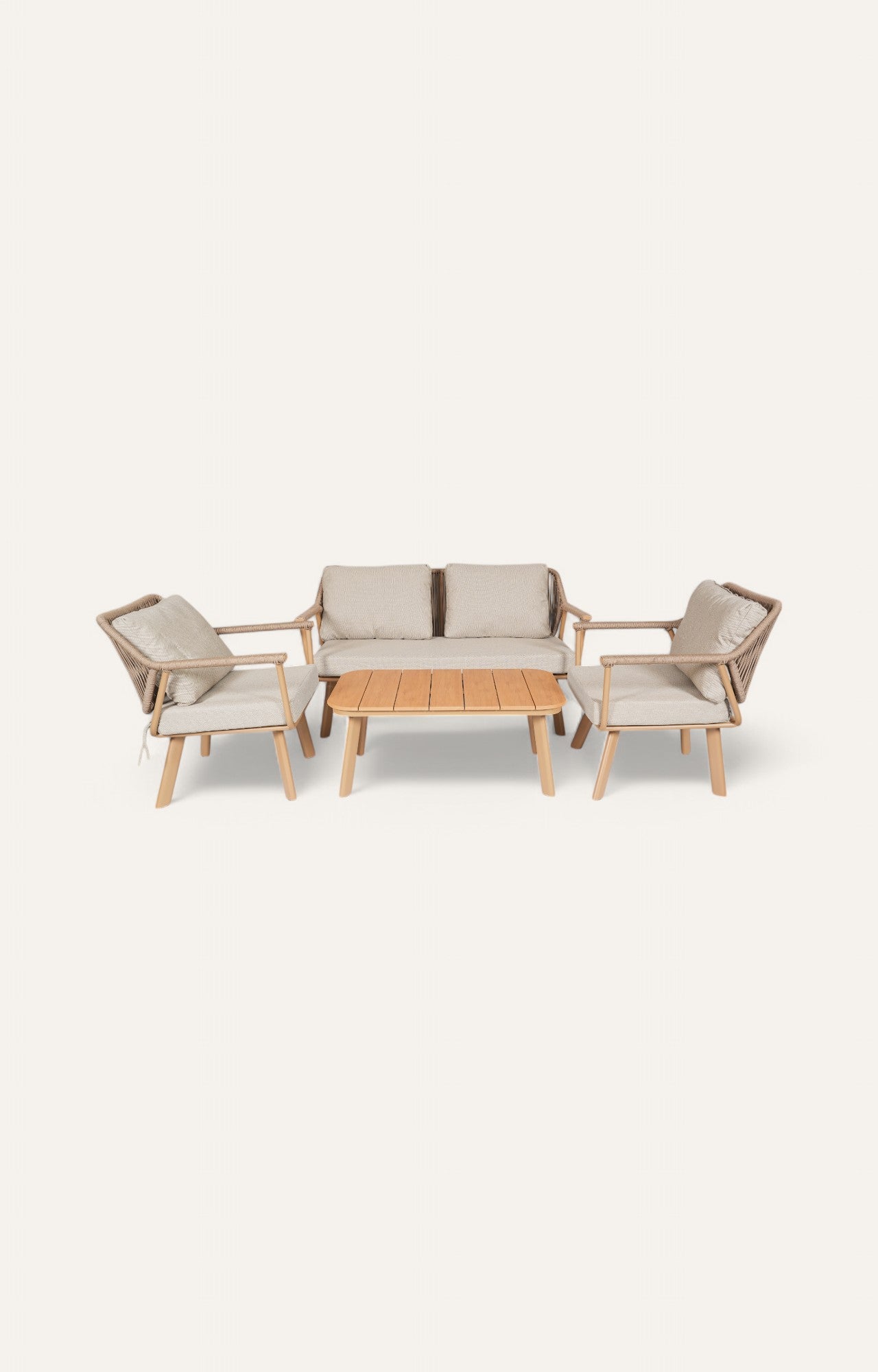 Savannah Two-Seater Metal with Nylon Rope Outdoor Sofa