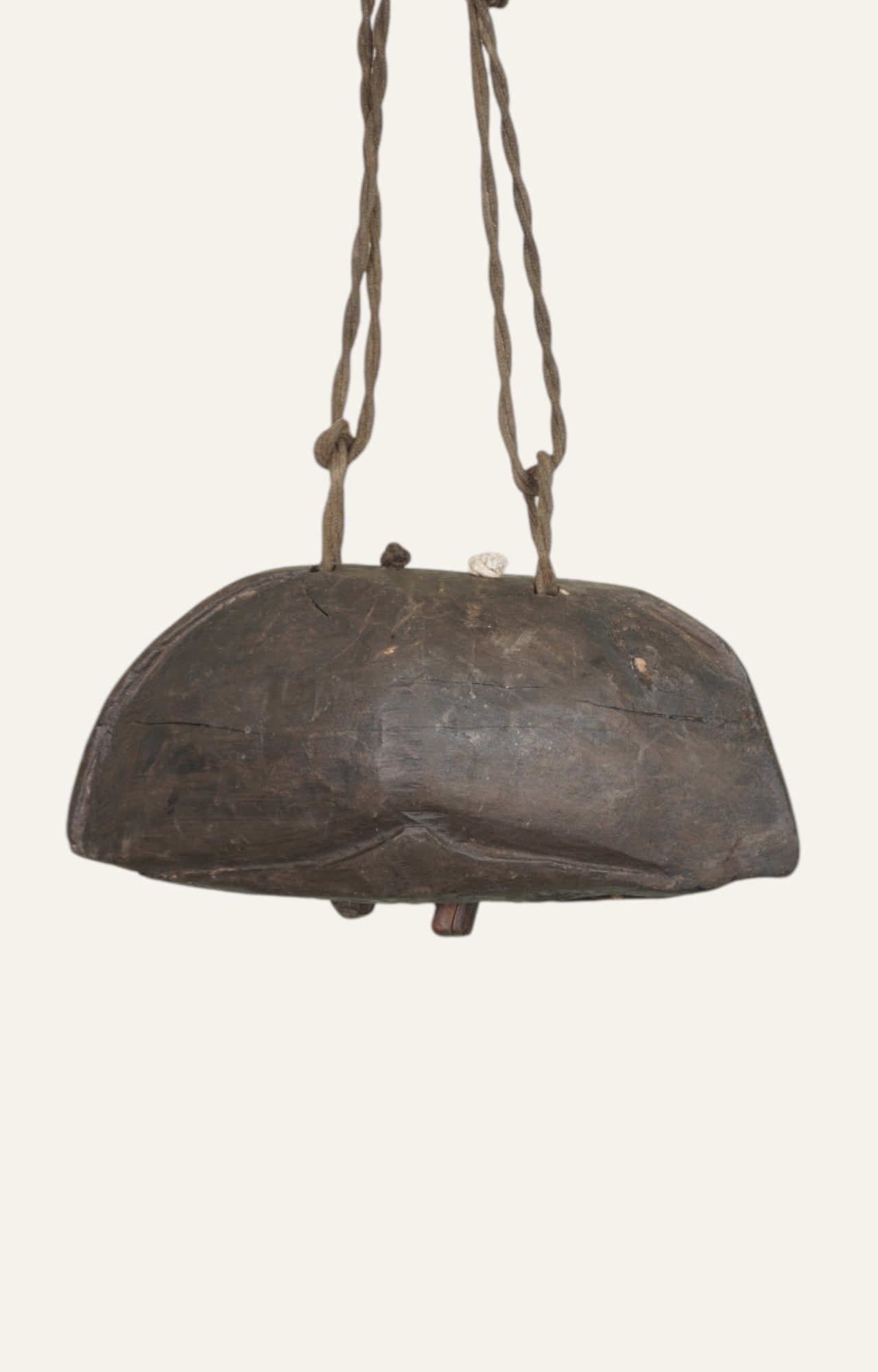 Vintage Wooden Hanging Décor with Rope