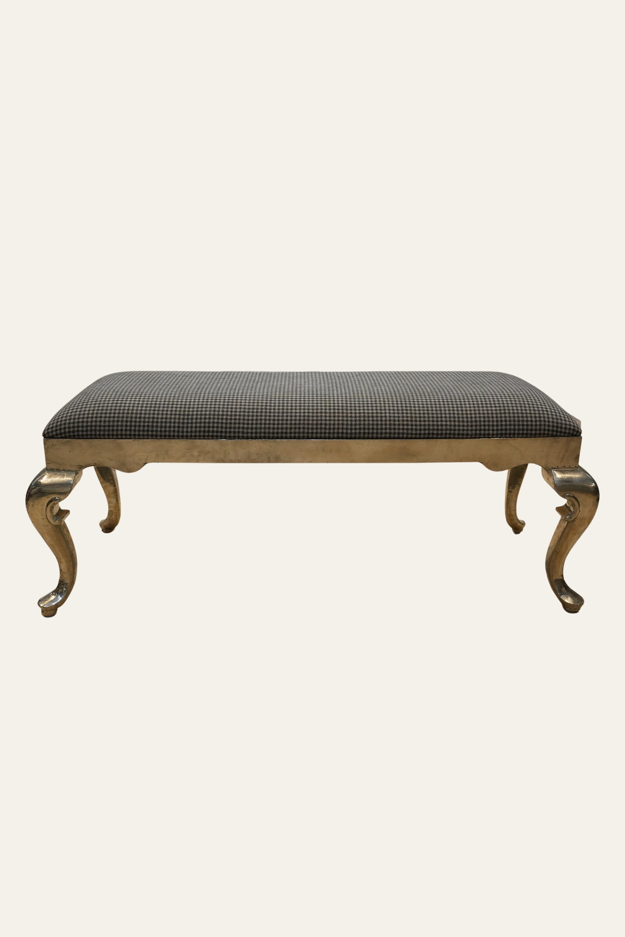 French Style White Metal Bench for Hallway