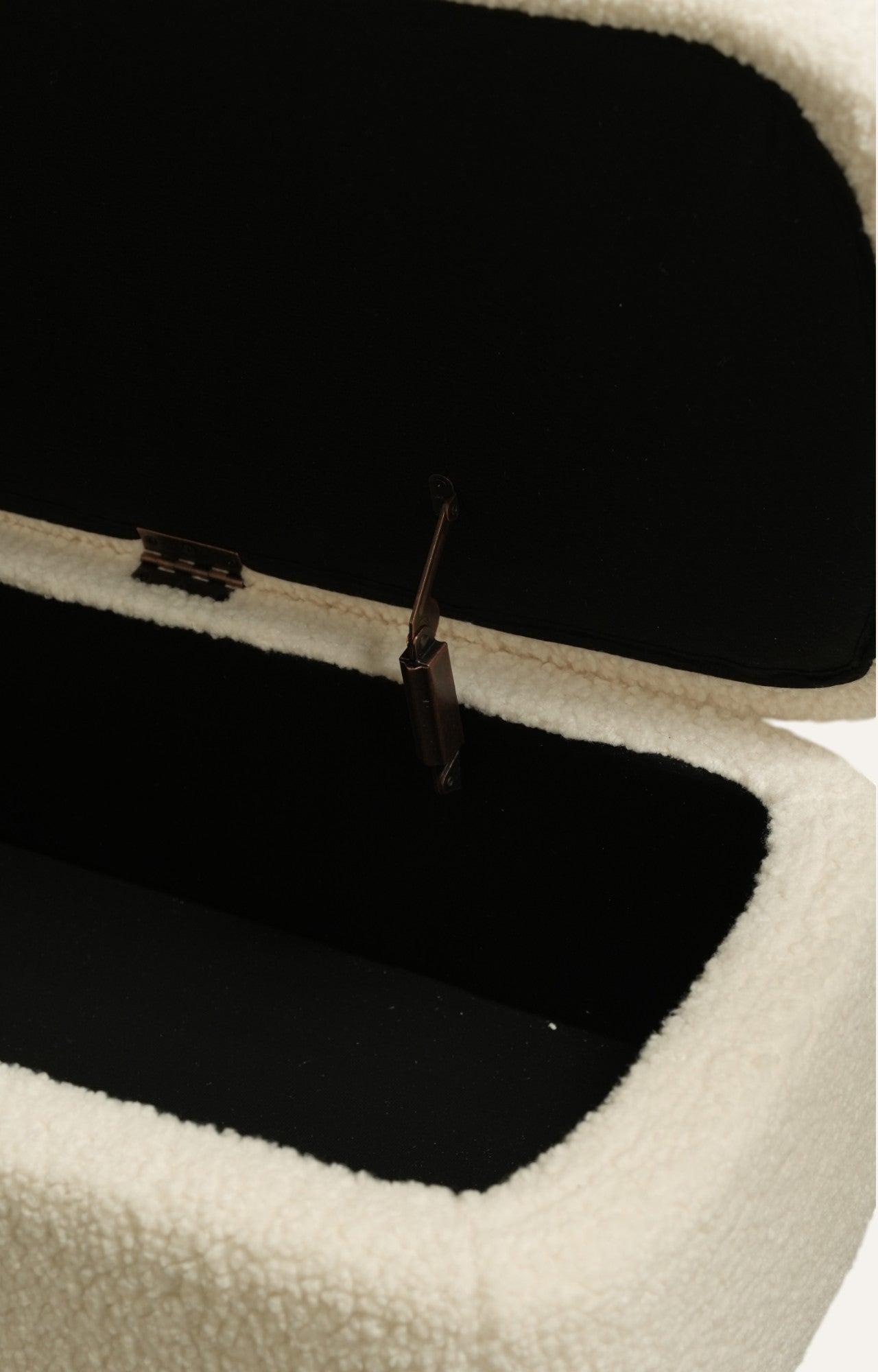 Sequoia Boucle Storage Bench with Steel Legs