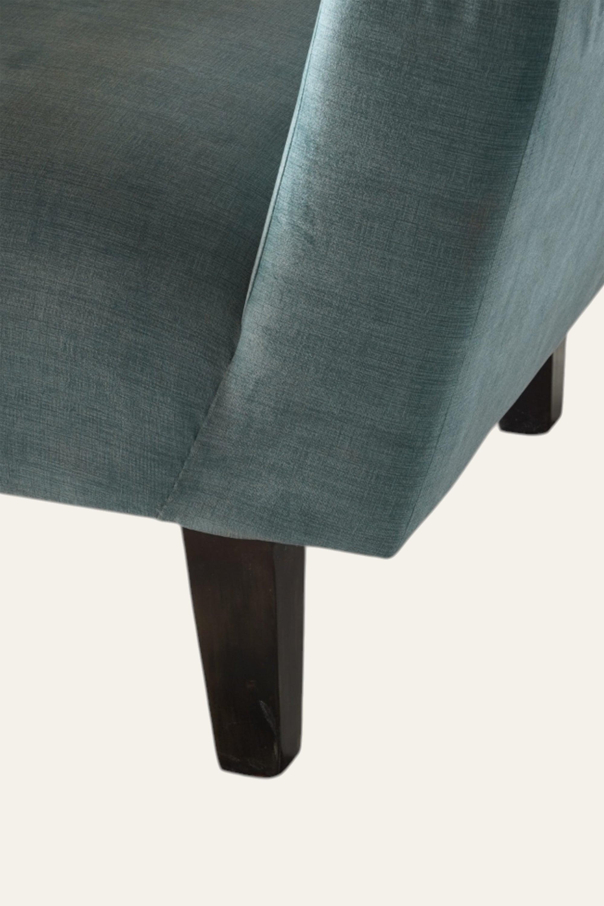Modern Blue Upholstered Accent Stool for Living Room & Bedroom Seating