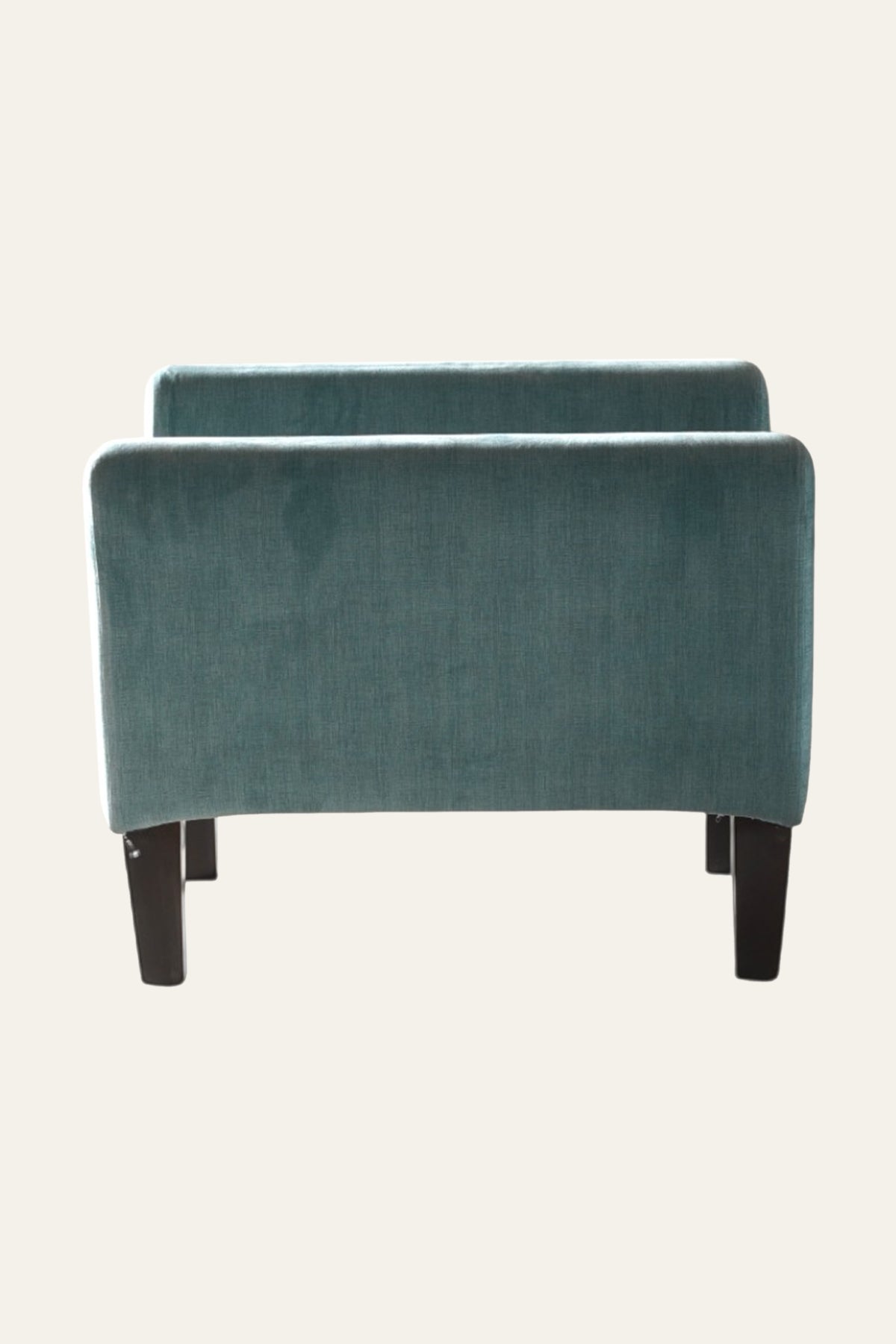 Modern Blue Upholstered Accent Stool for Living Room & Bedroom Seating