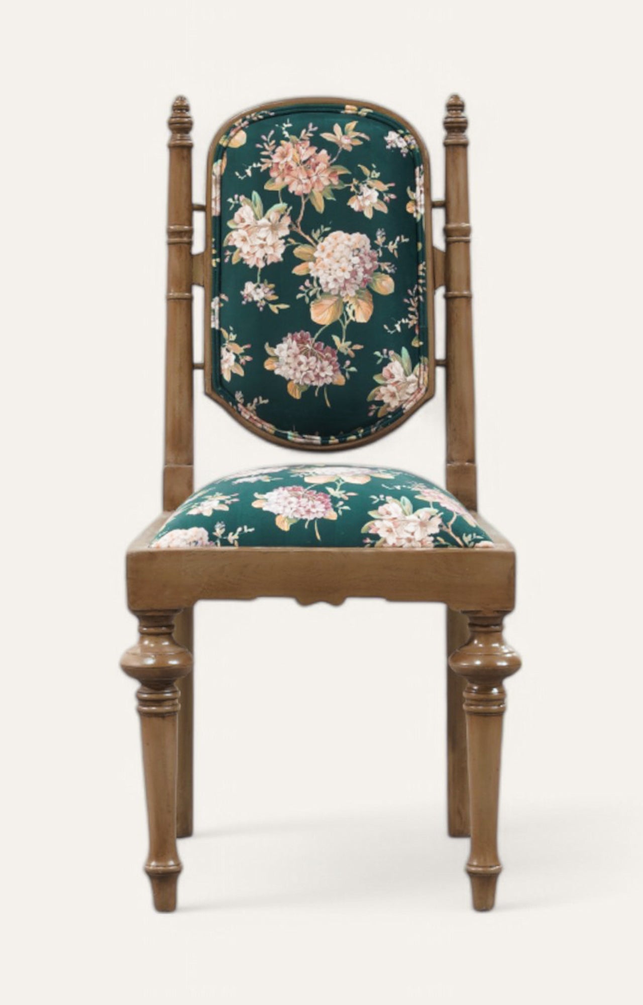 French Floral Upholstered Low-Seated Chair