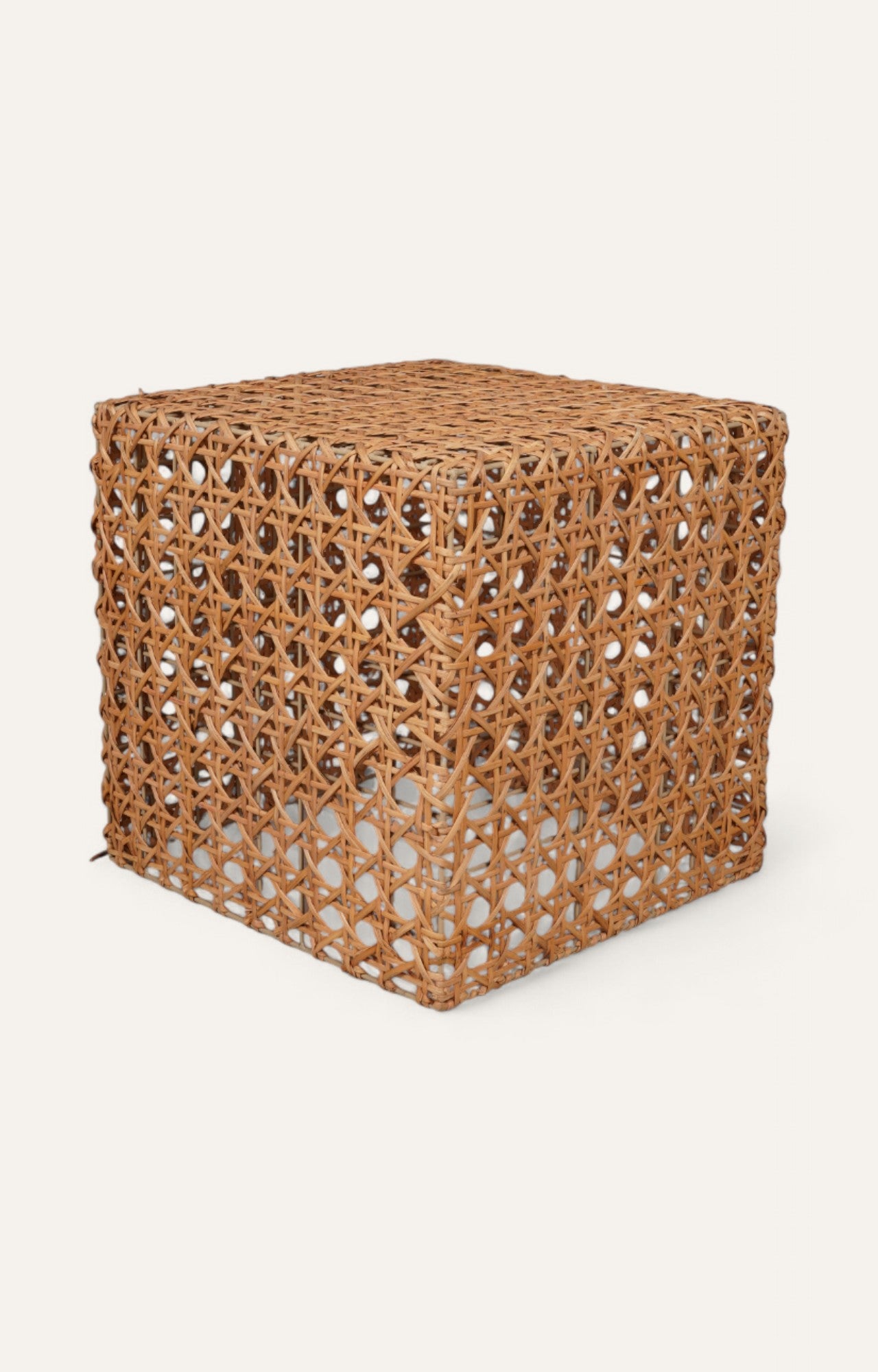 The Woven Cane Side Table