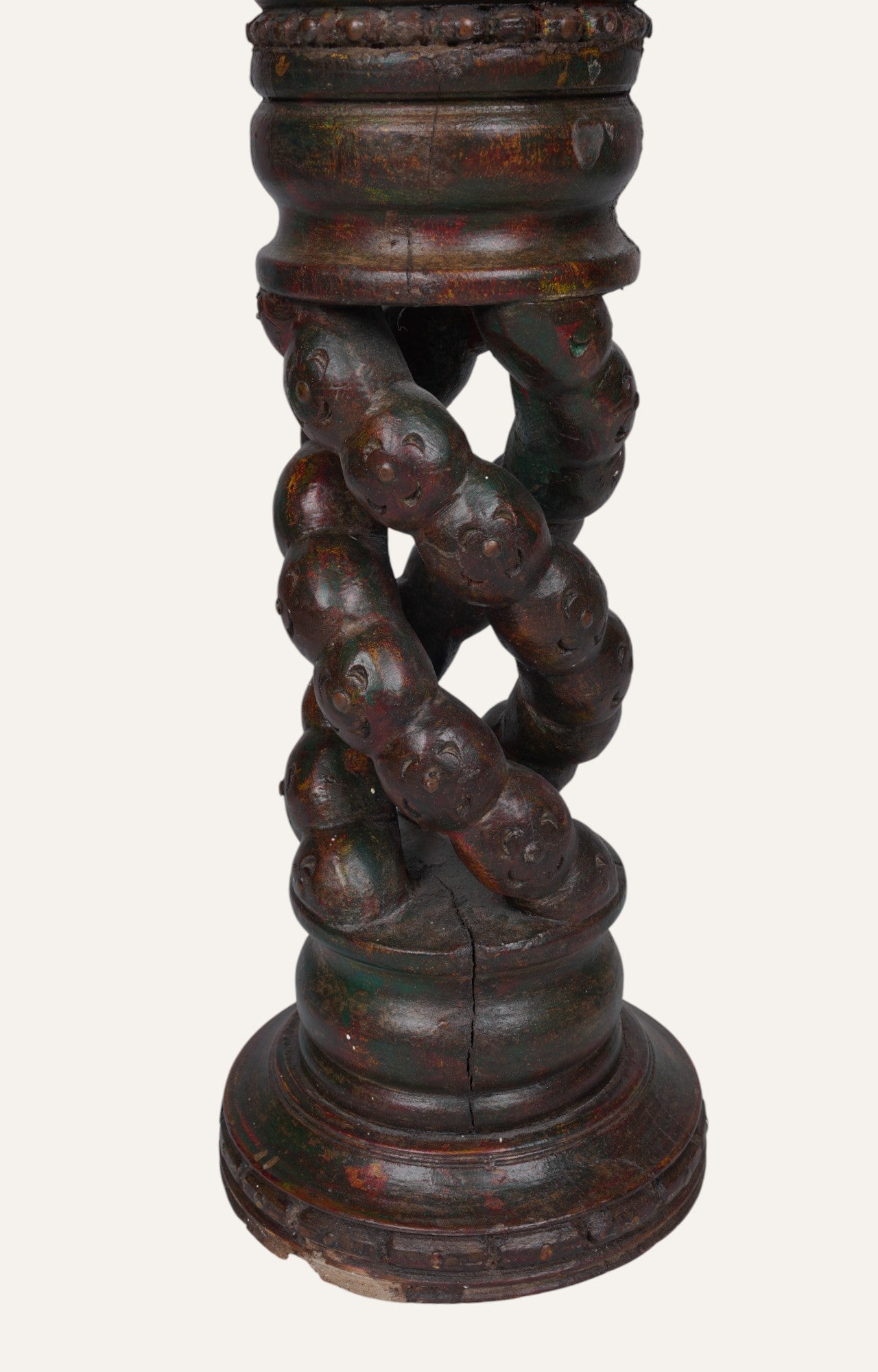 Twist wood Table Candle Stand