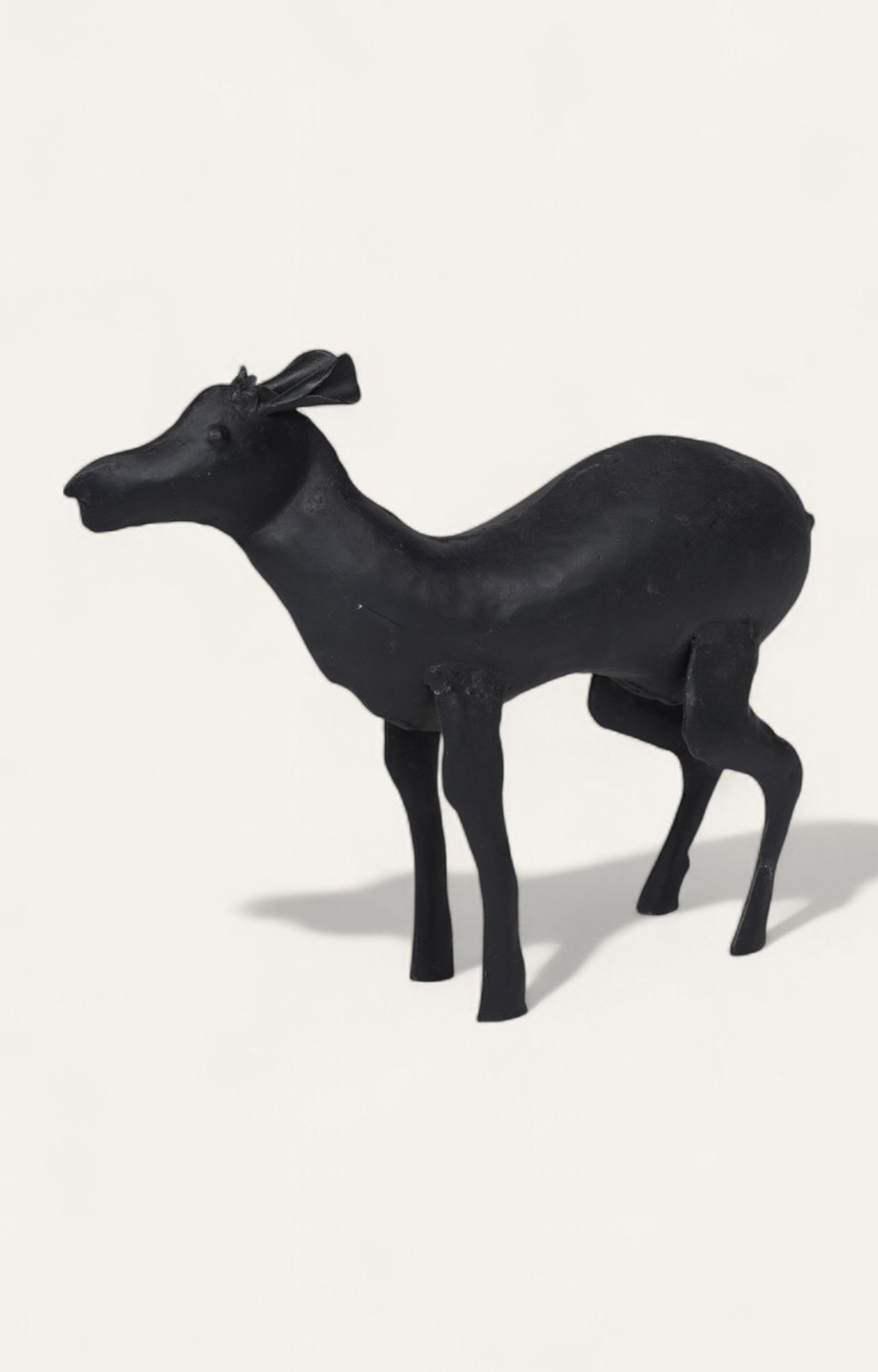 Minimal Metal Deer in Matte Black