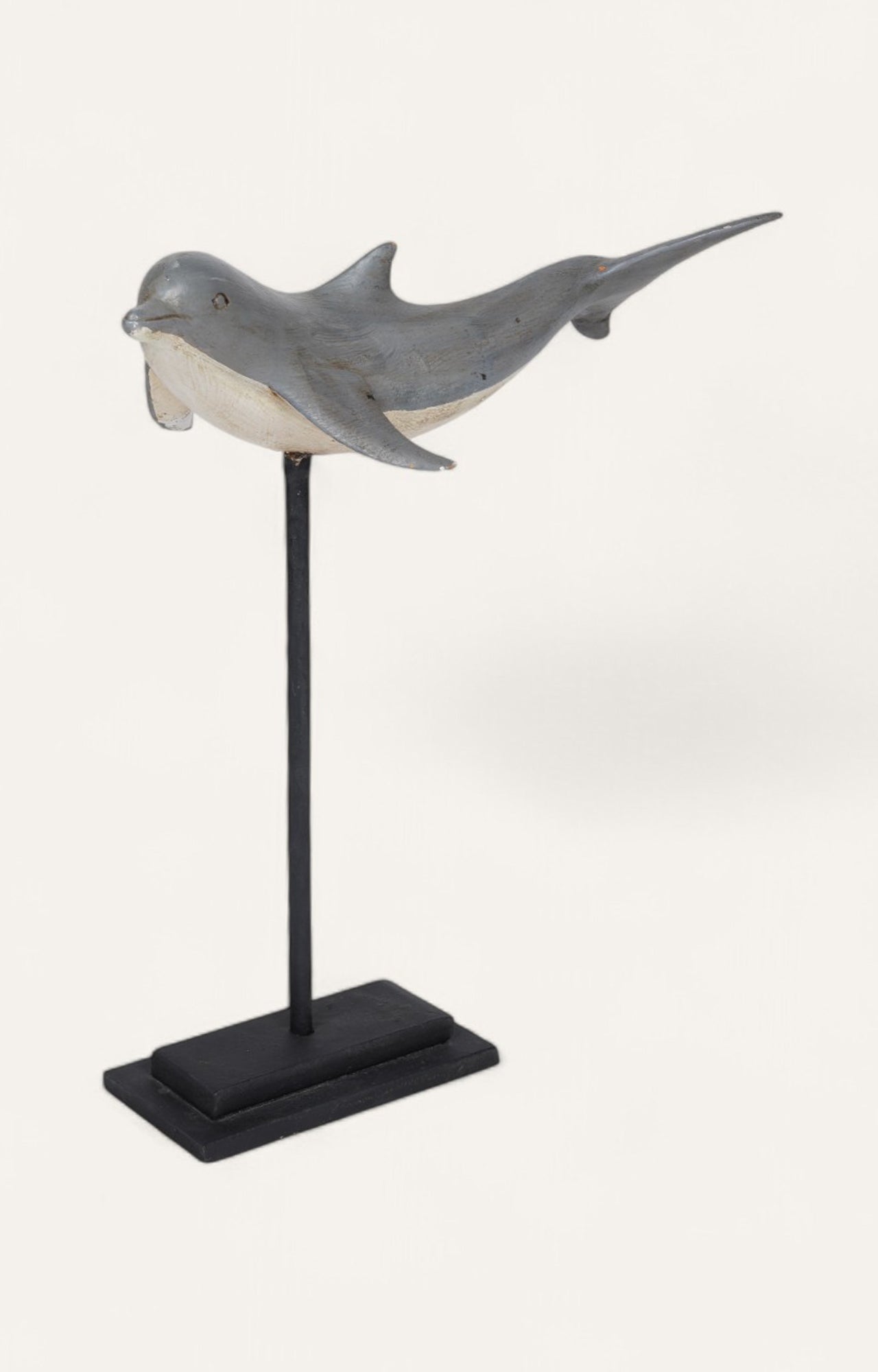 Dolphin Sculpture on Iron Stand
