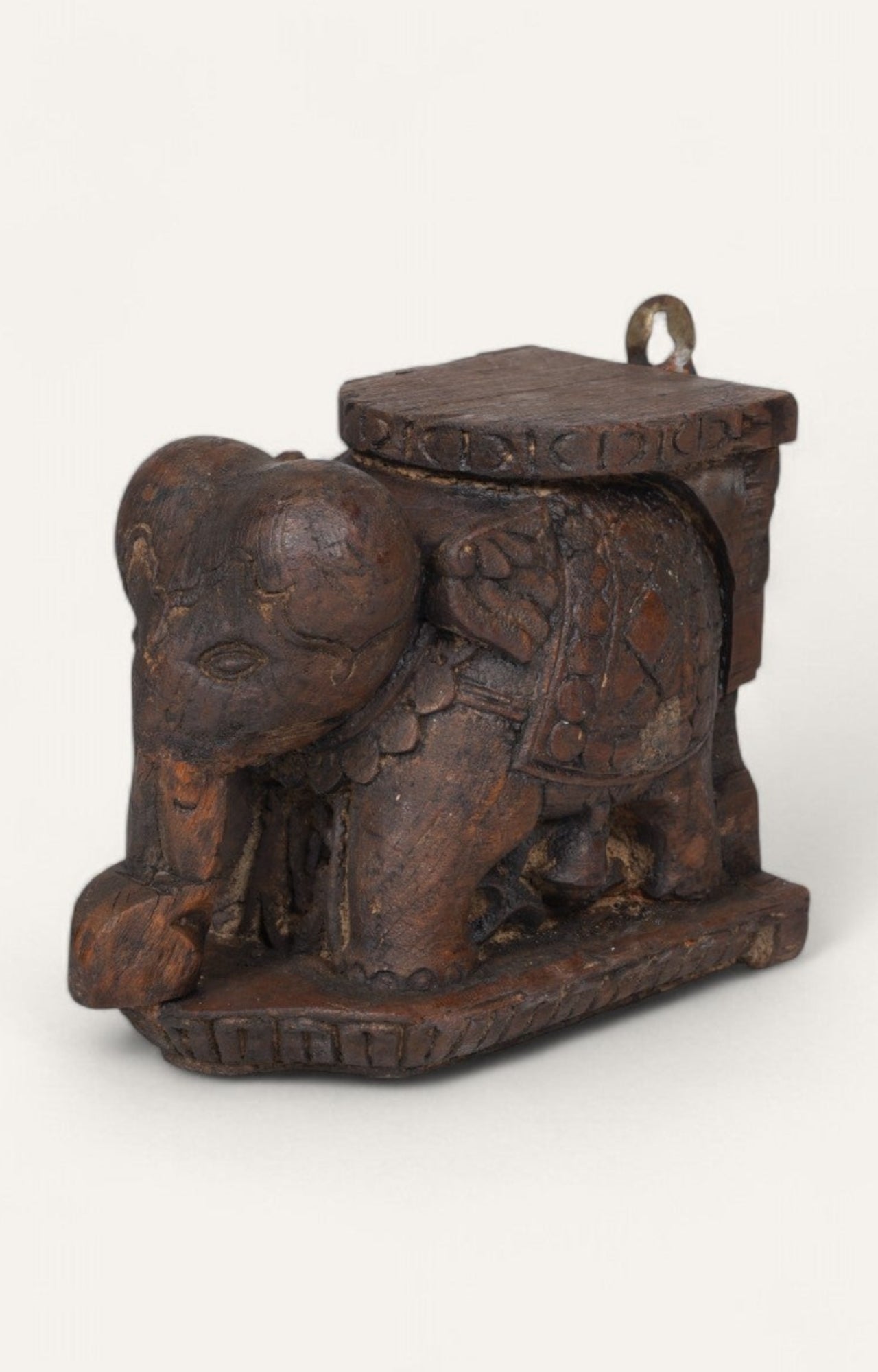Hand-carved Indian Elephant Bracket Wall Art