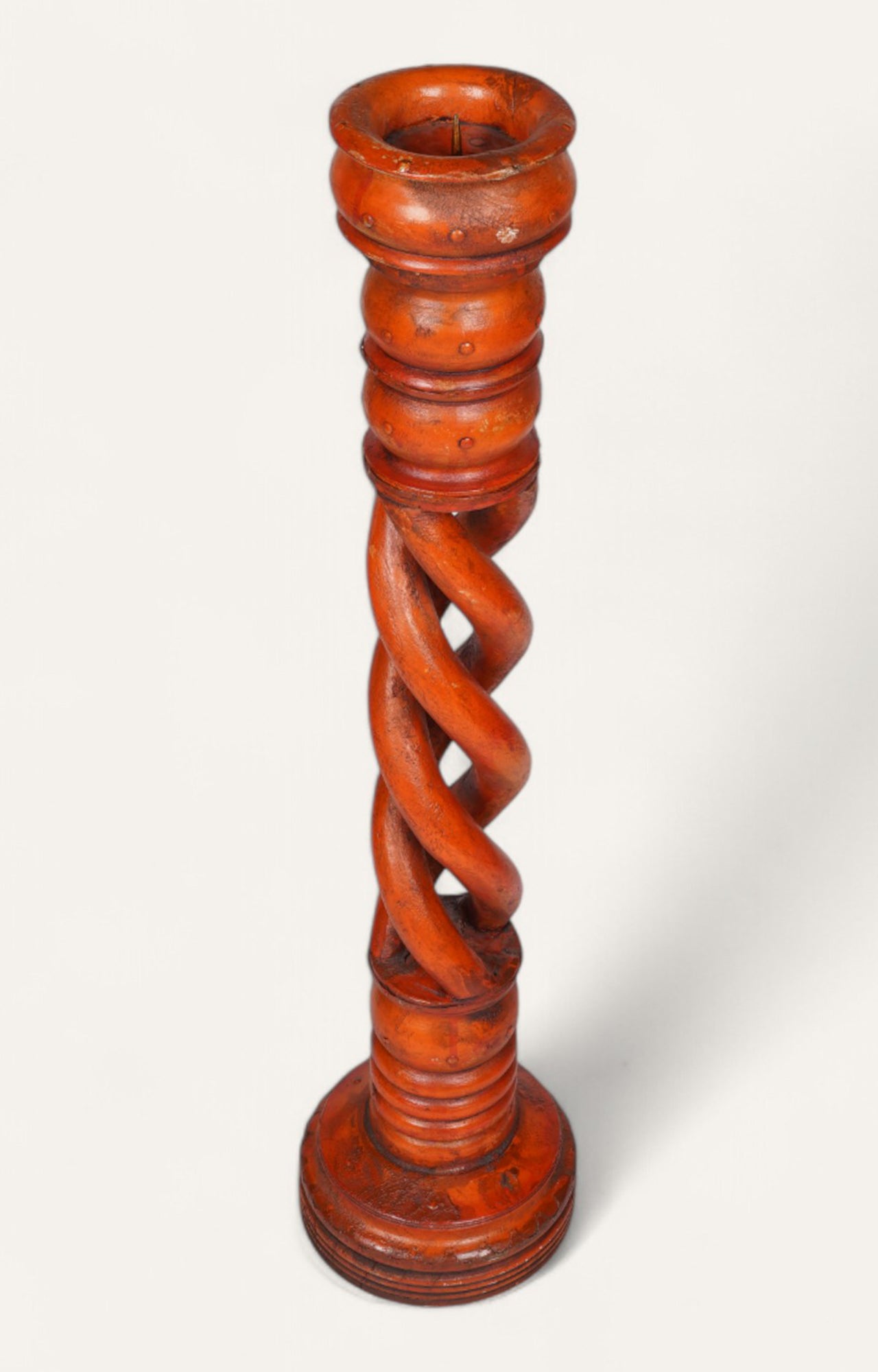 Barley Twist in Terracotta: Candle Holder