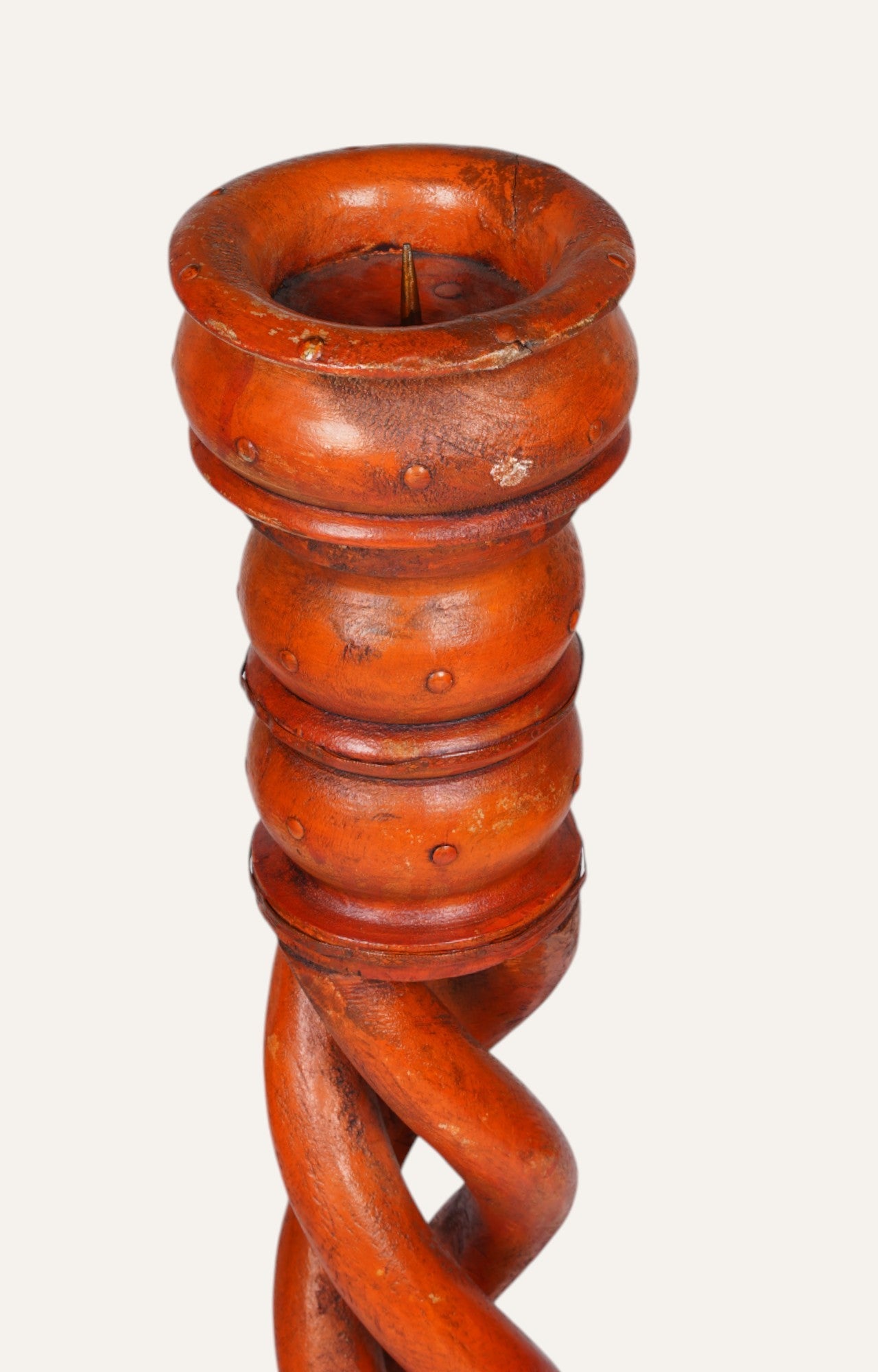 Barley Twist in Terracotta: Candle Holder