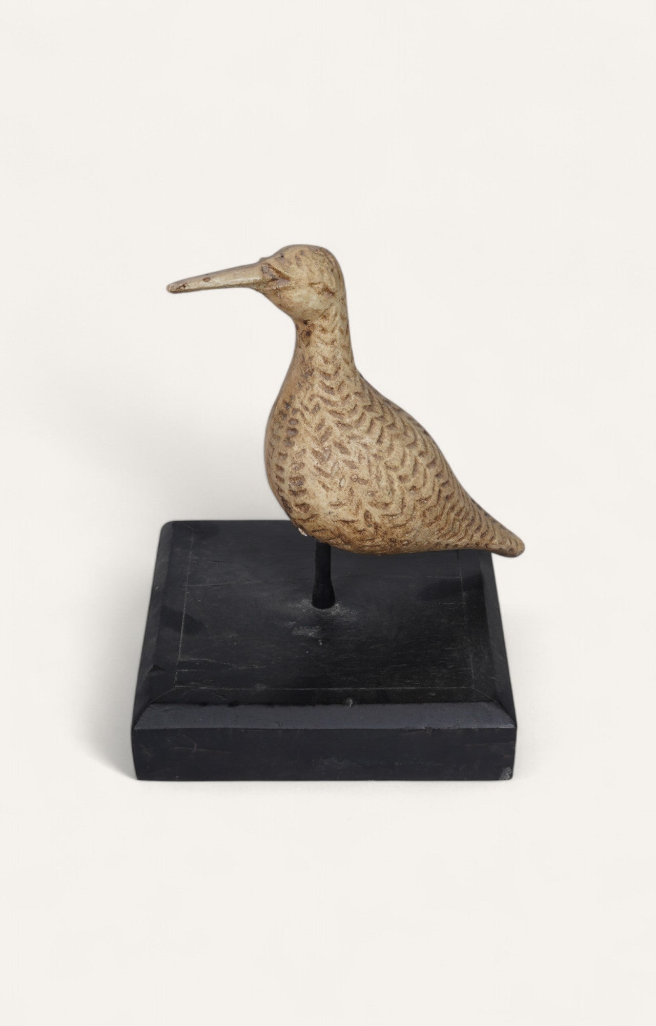 Vintage Hand-carved Shore Bird Sculpture