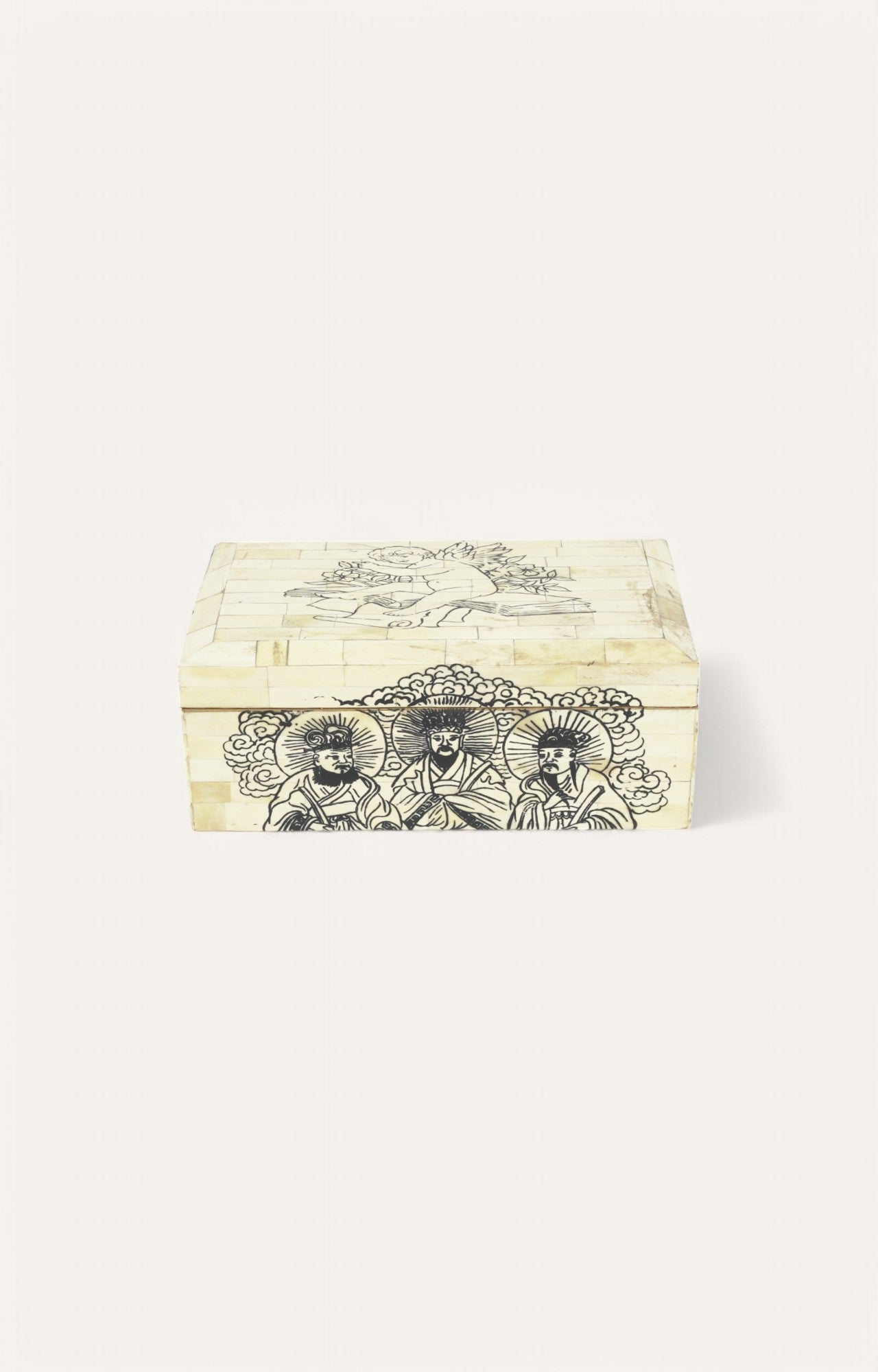Three Kings Mango Wood and Bone Jewelry Box
