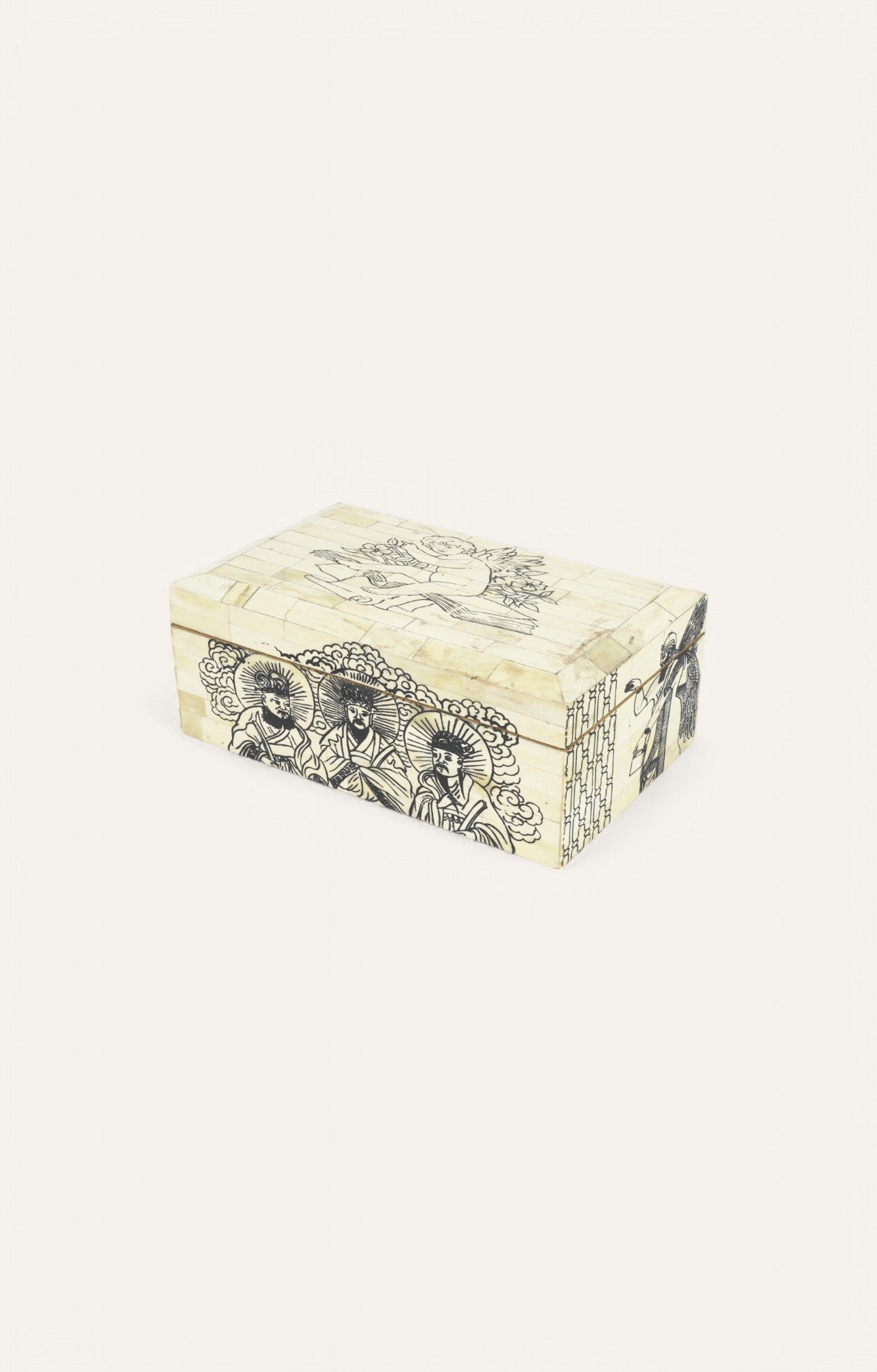 Three Kings Mango Wood and Bone Jewelry Box