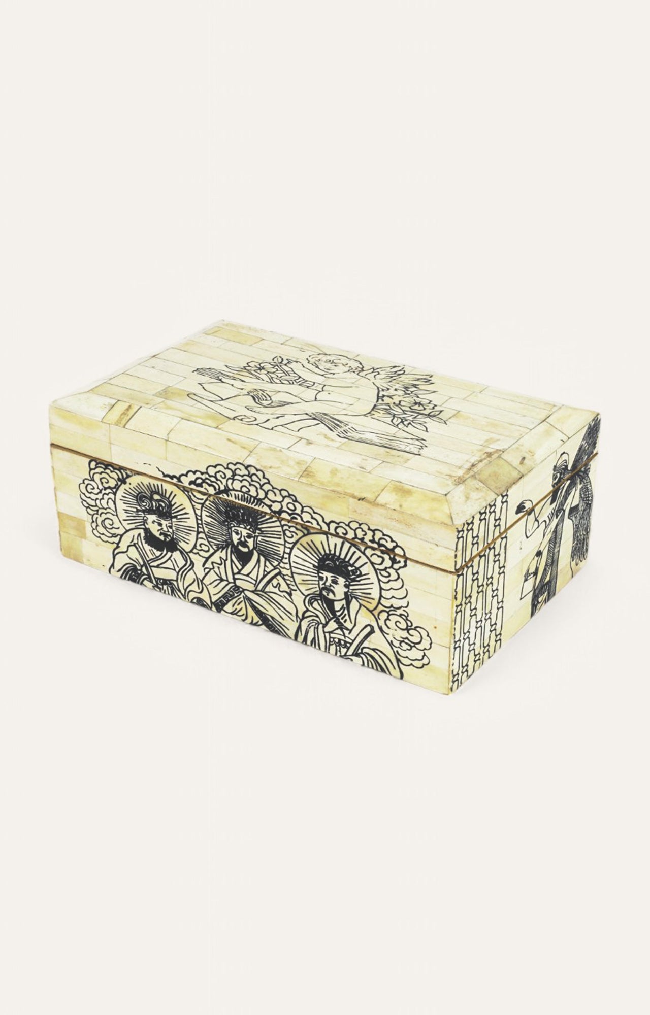 Three Kings Mango Wood and Bone Jewelry Box