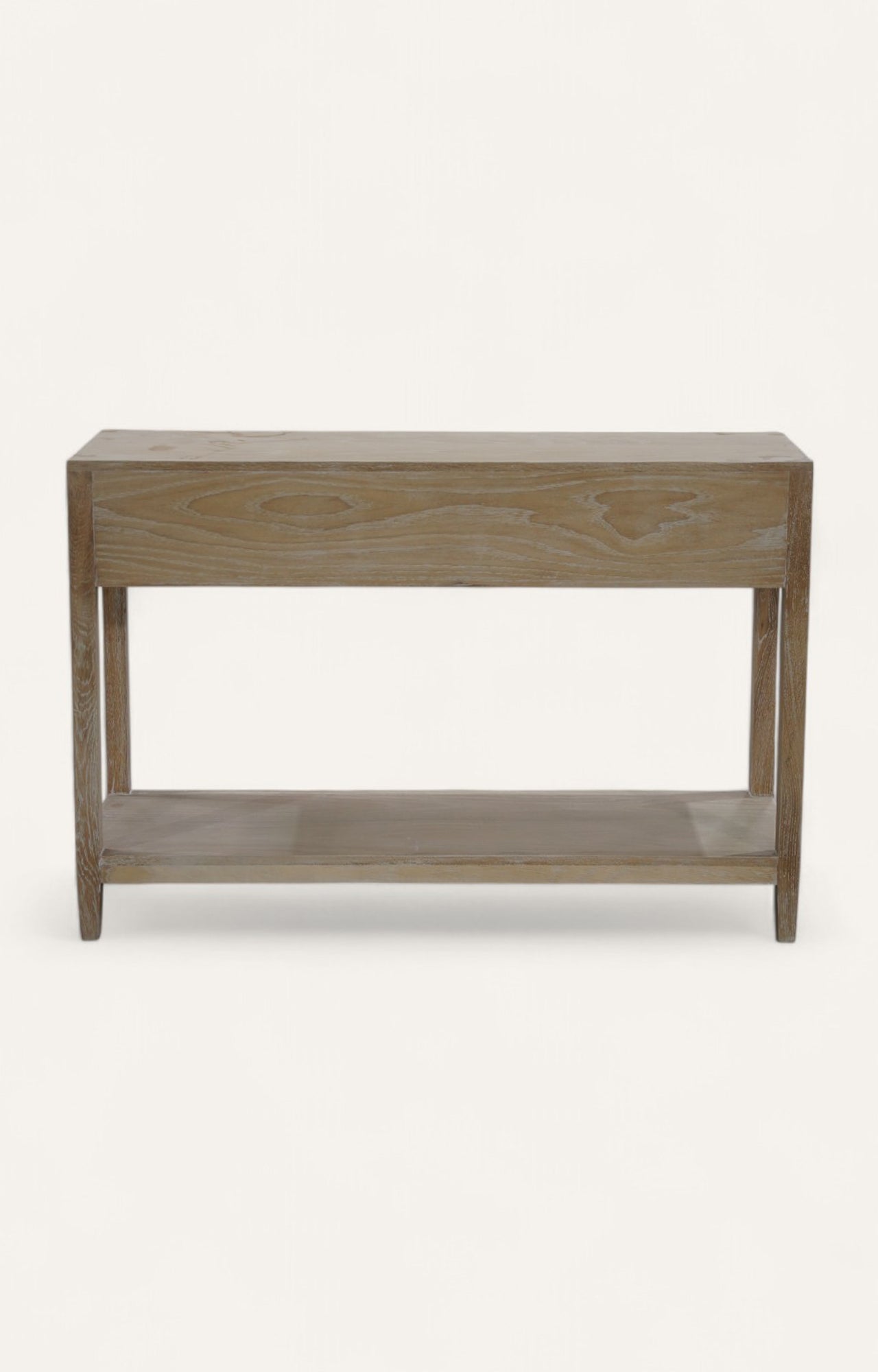 Oak & Cane Console Table with Shelf