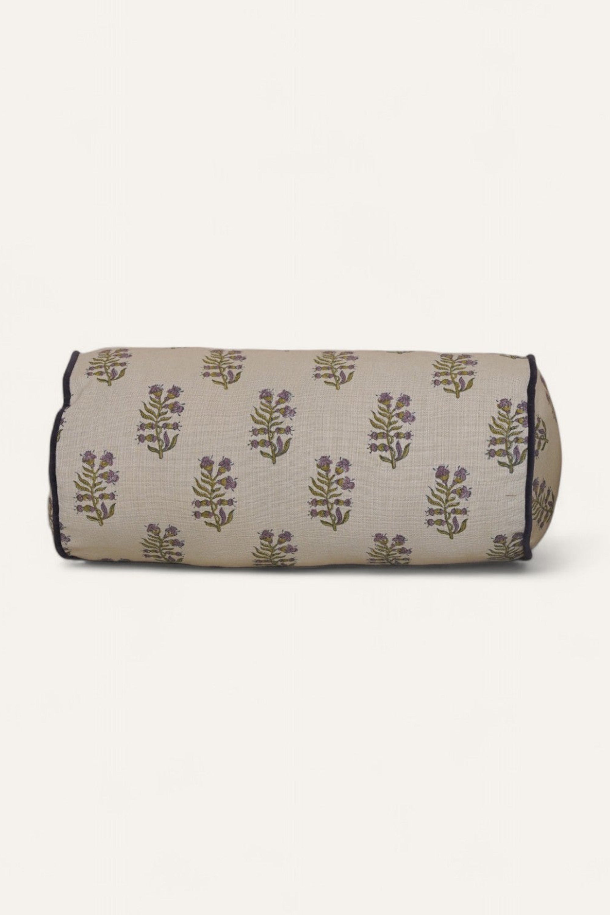 Lavender Bloom Neck Bolster Cover