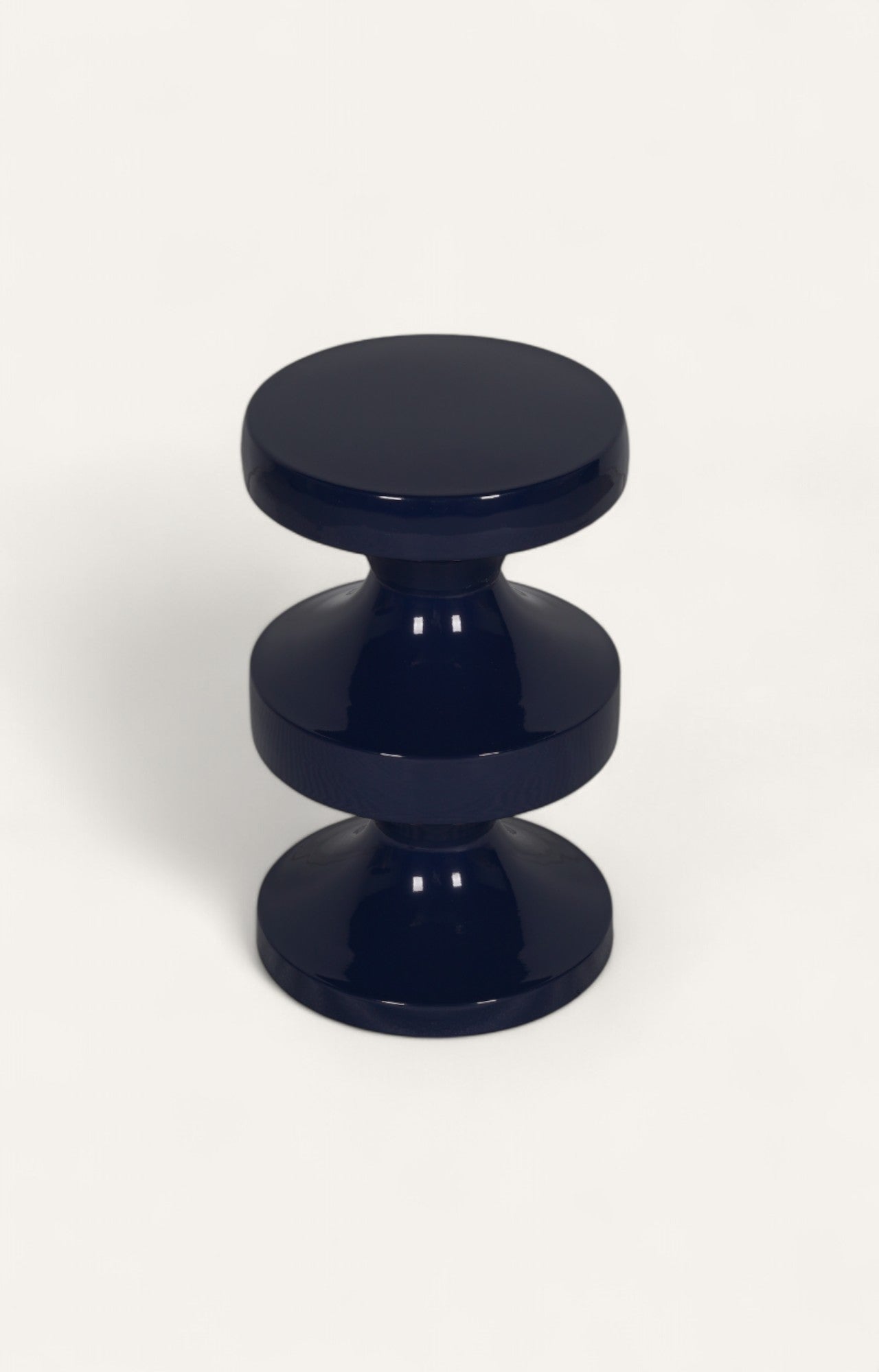 Three-Tiered Teal Hourglass Metal Table