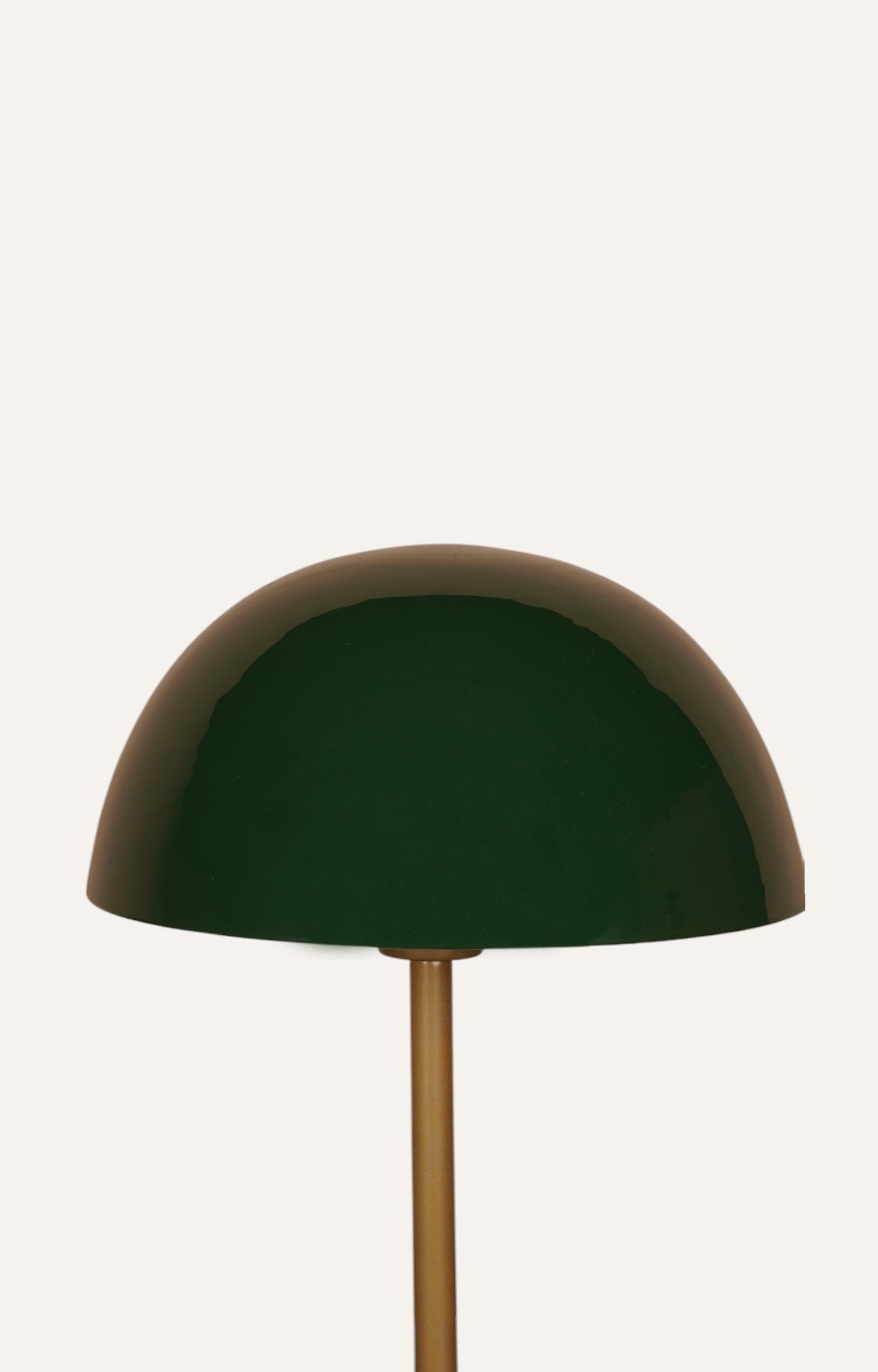 Contemporary Green Metal Dome Table Lamp