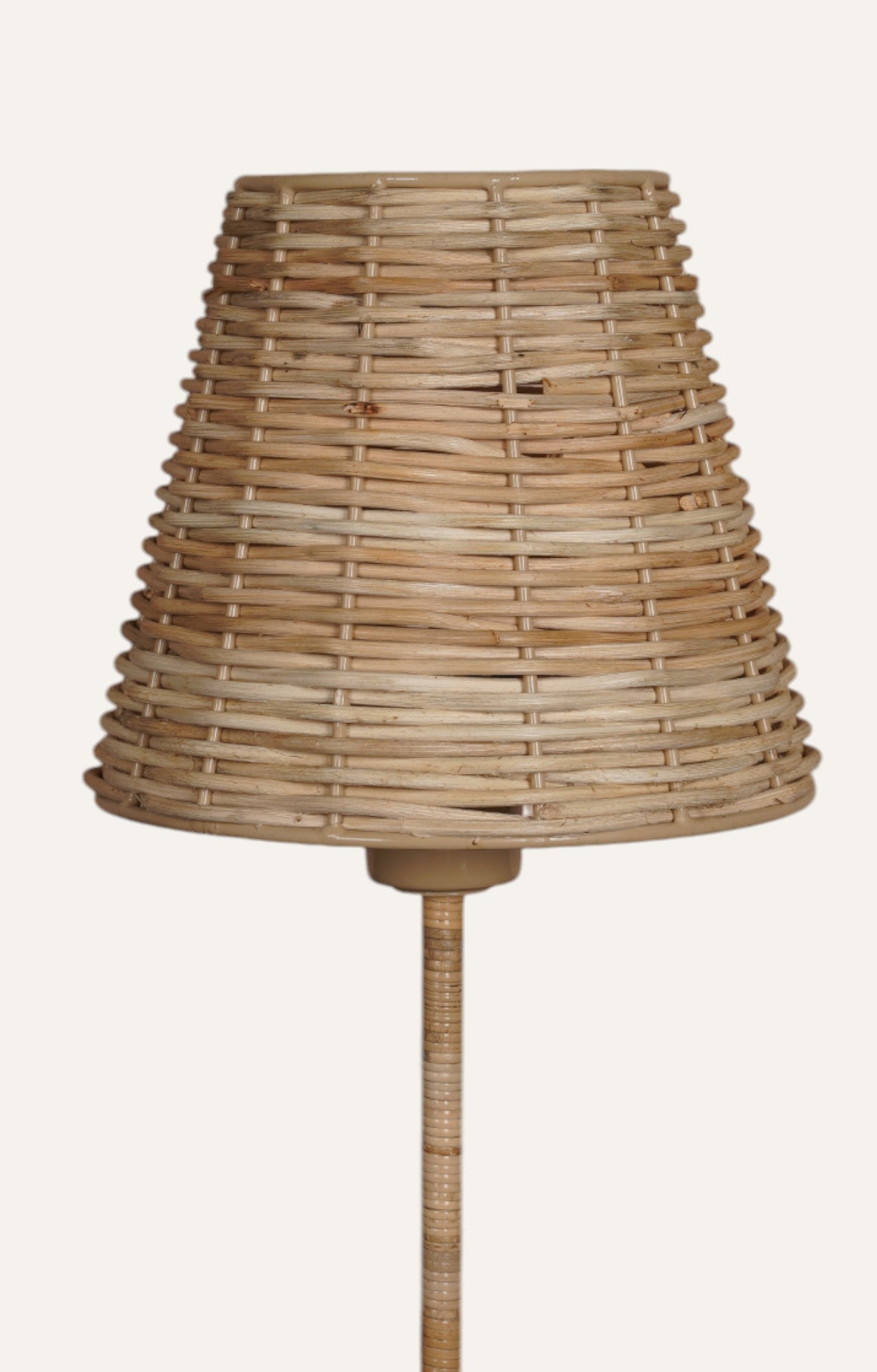 Rustic Cane Tiered Table Lamp