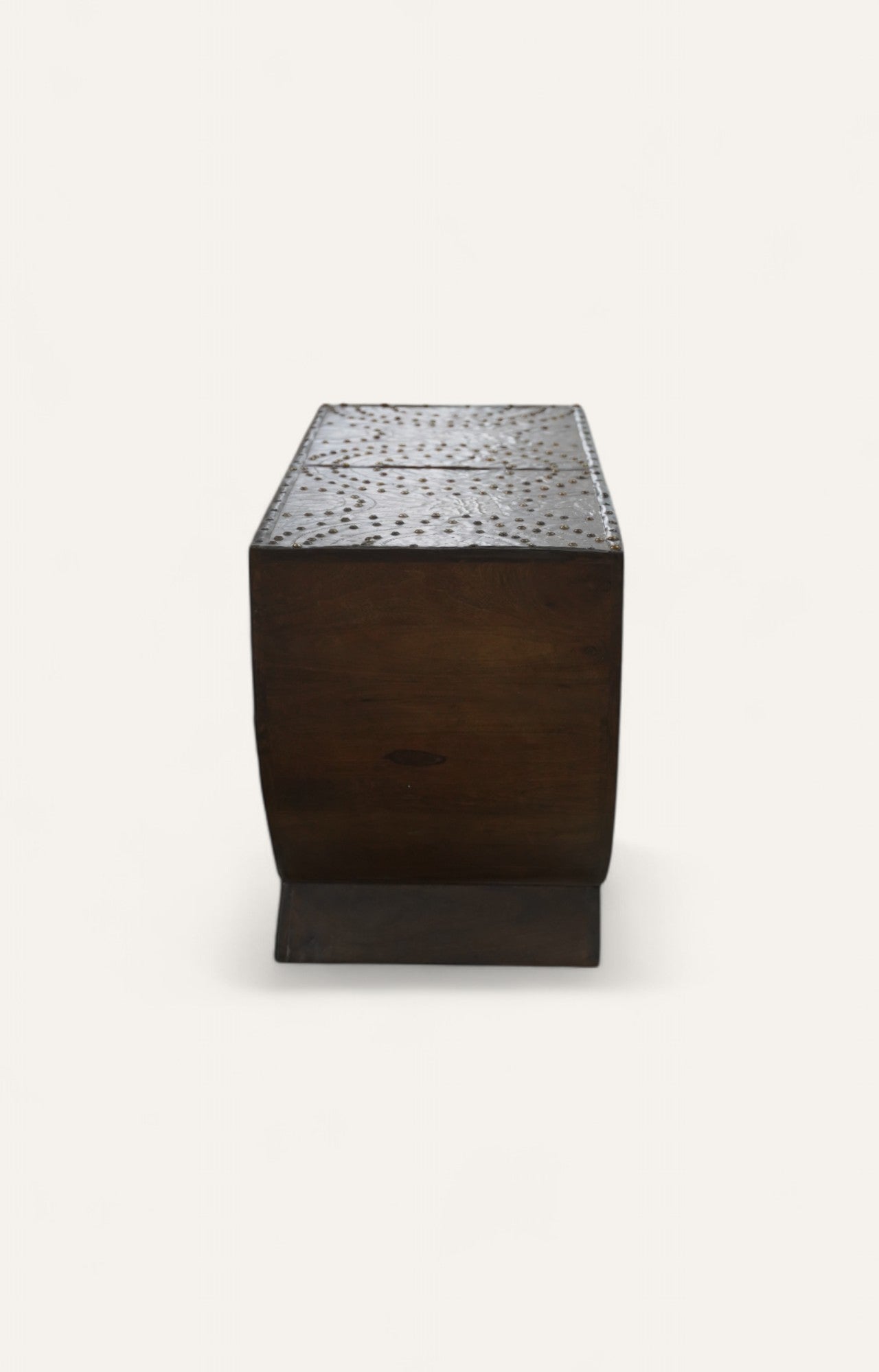 Half-Moon Brass-Studded Vintage Chest of Drawers