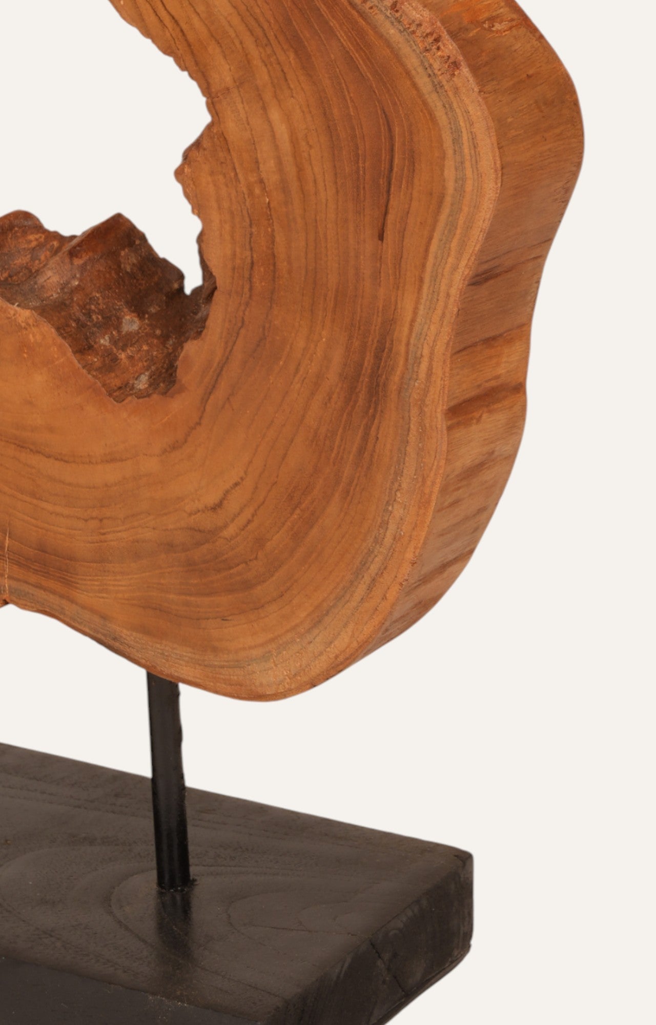 Natural Wood Slice Sculpture