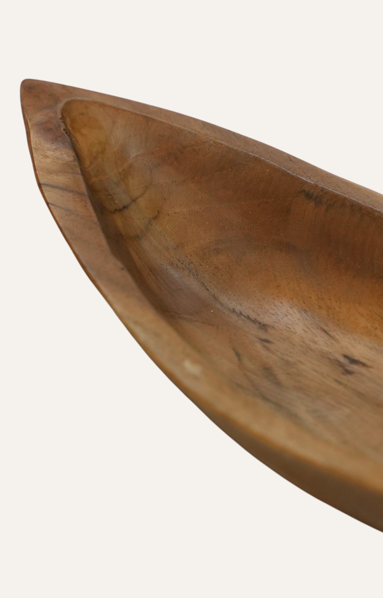 Rustic Leaf-Shaped Wood Trays - Set Of 2