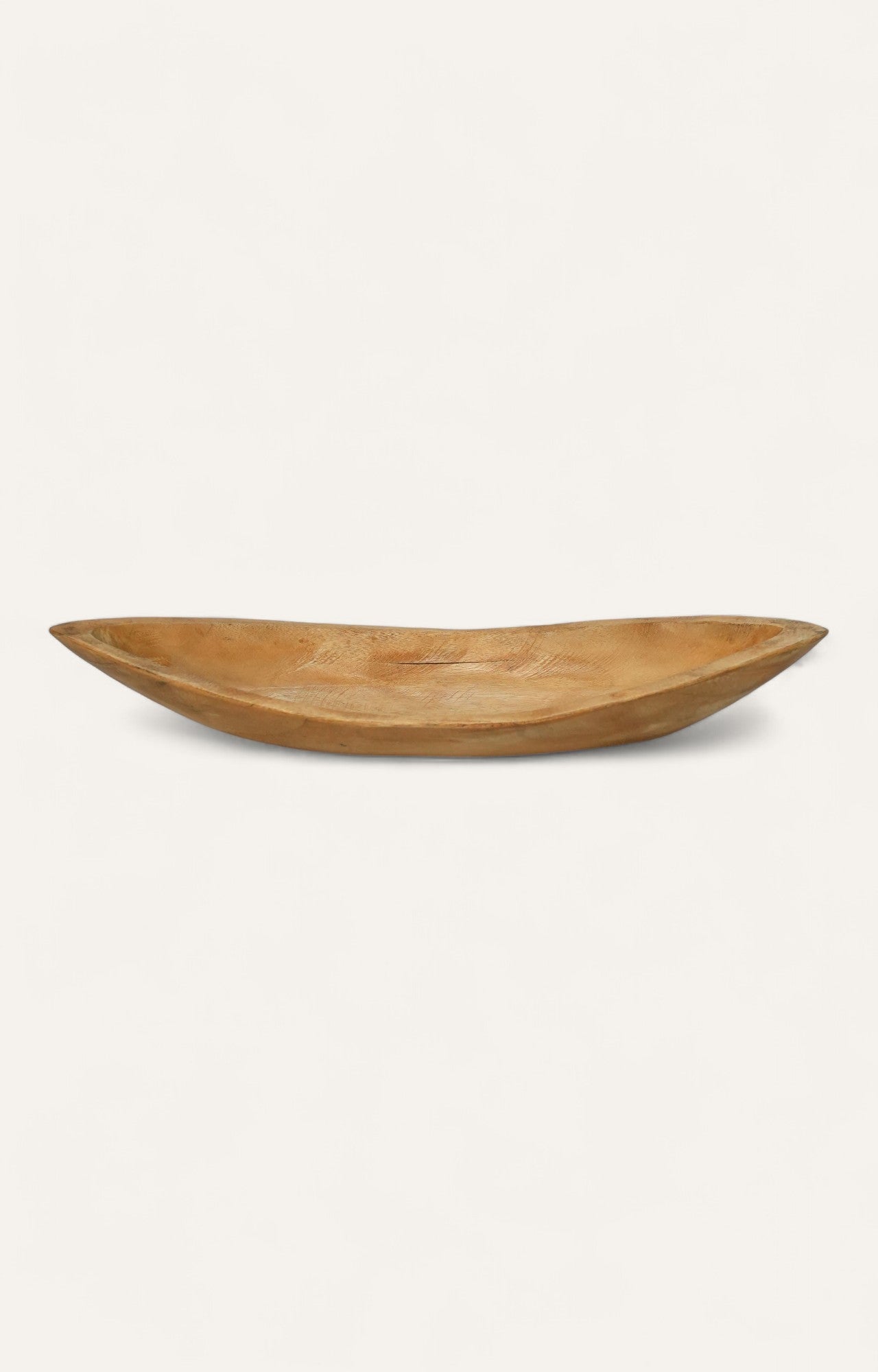 Rustic Leaf-Shaped Wood Trays - Set Of 2