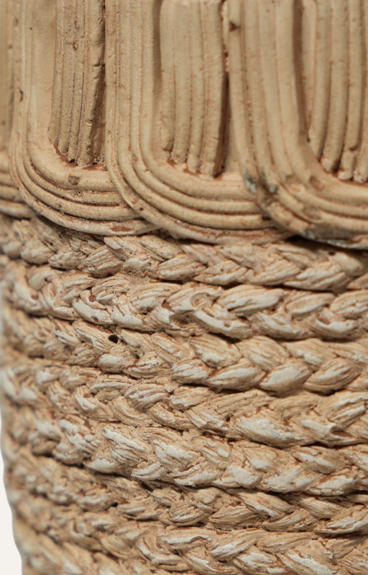 Handcard Woven Texture Planter Set Of - 2