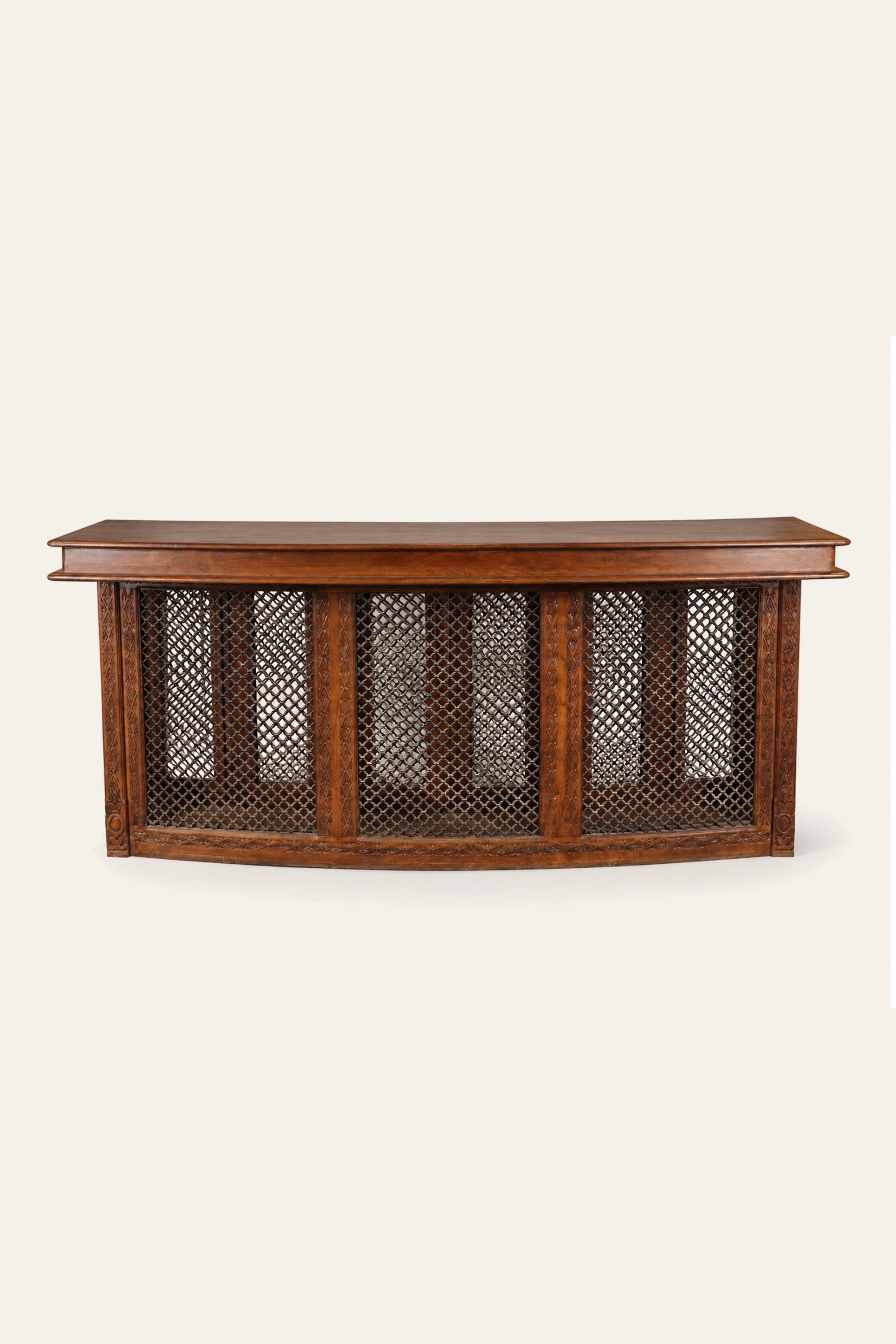 Heritage Style Carved Wood Bar Counter for Home Bars