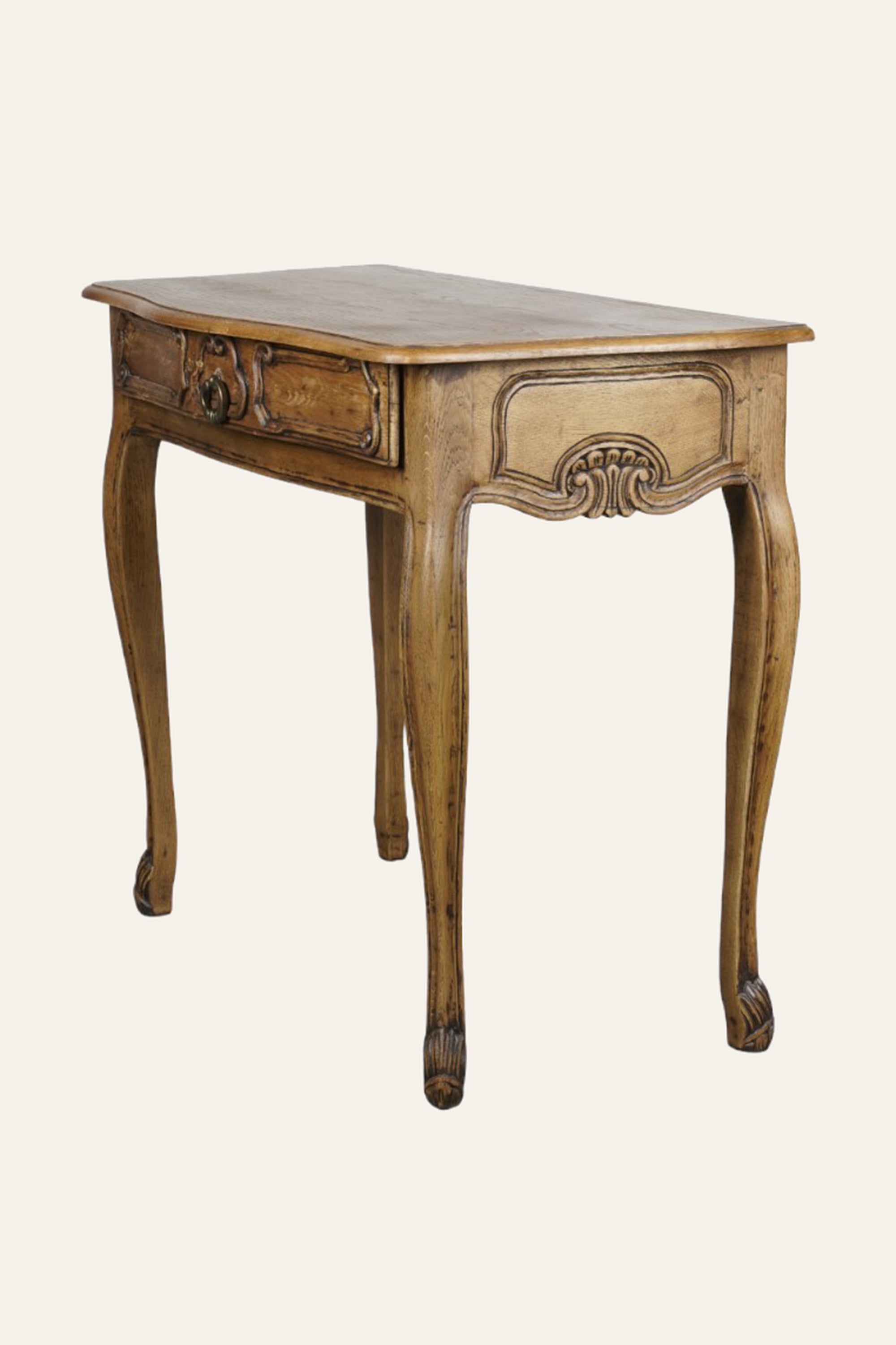 Compact French Style Wood Study Table with Drawer