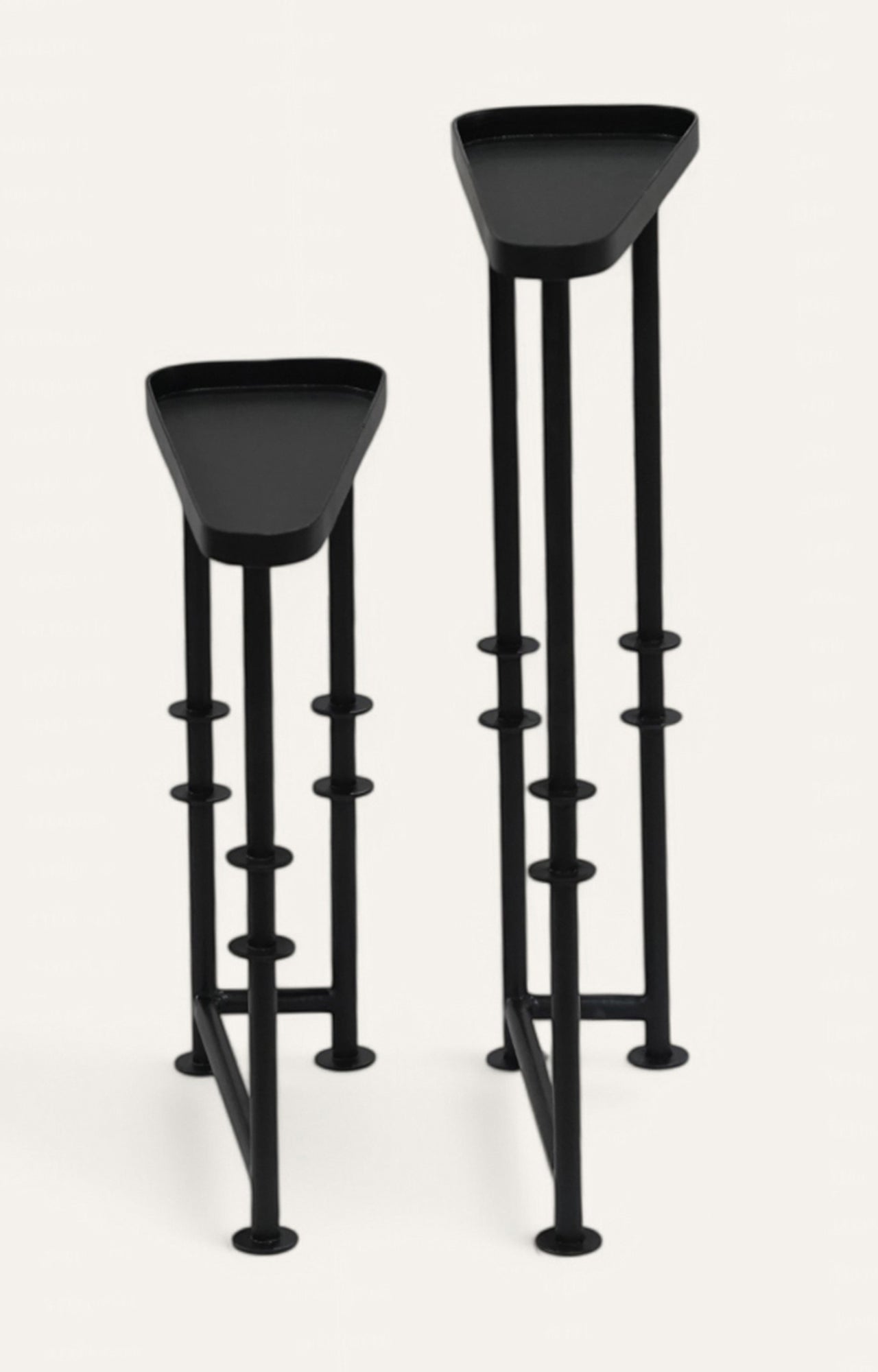 Sculptural Metal Side Tables