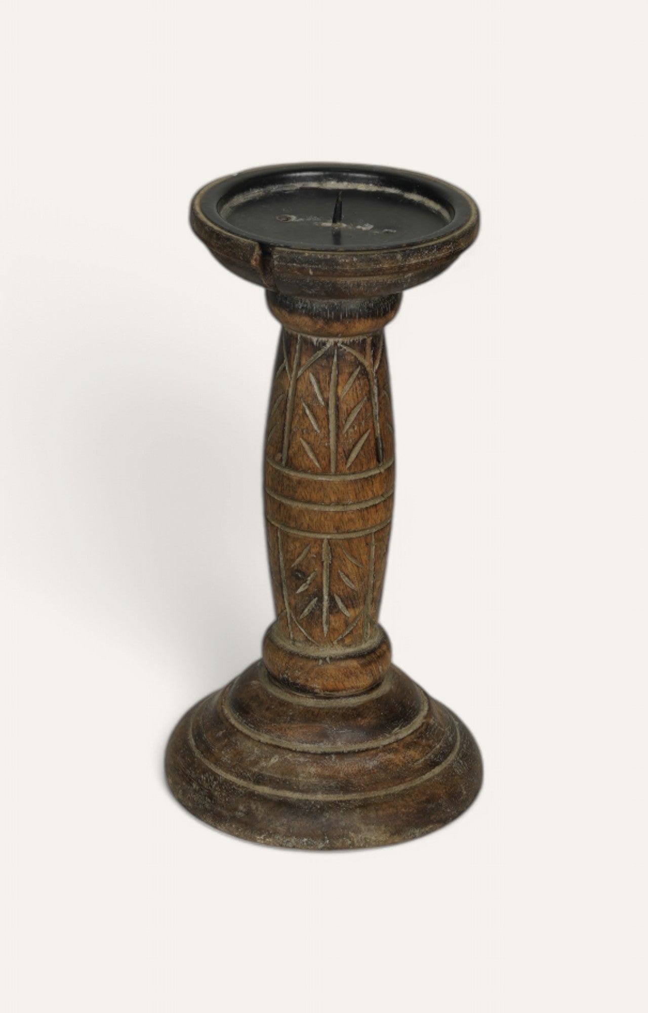 Persian Wooden Vintage Candle Stand
