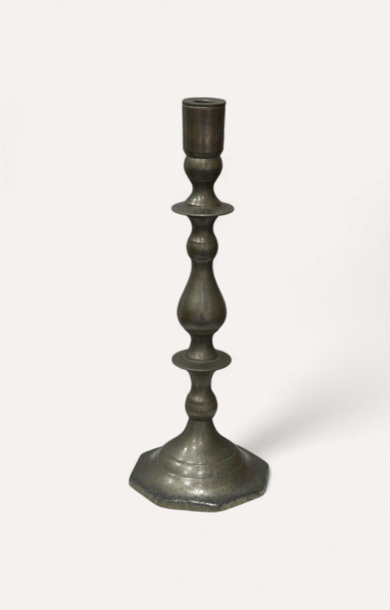 Silver Pewter Vintage Candle Stand