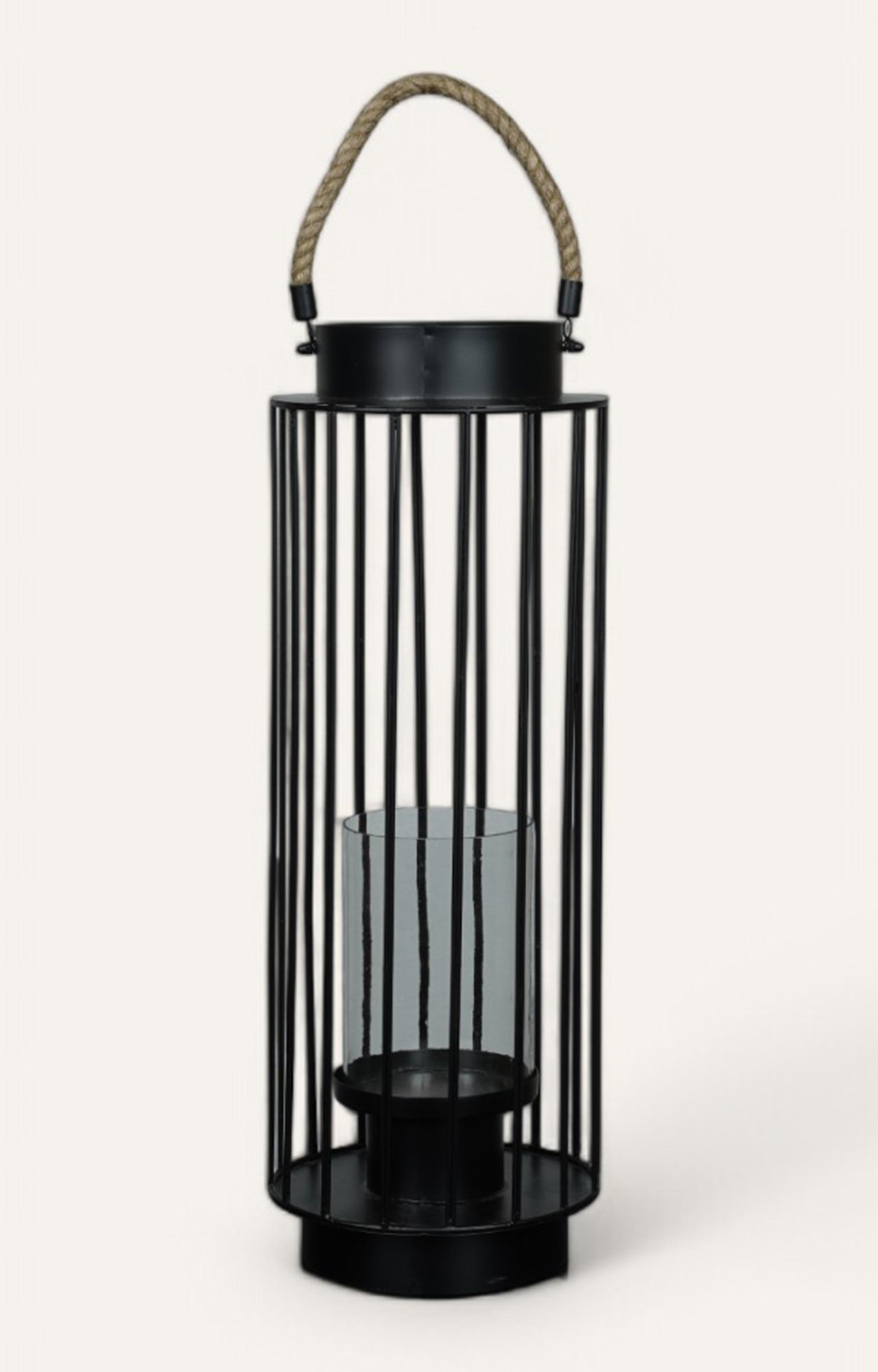 Matte Finish Black Hurricane Lantern Lamp