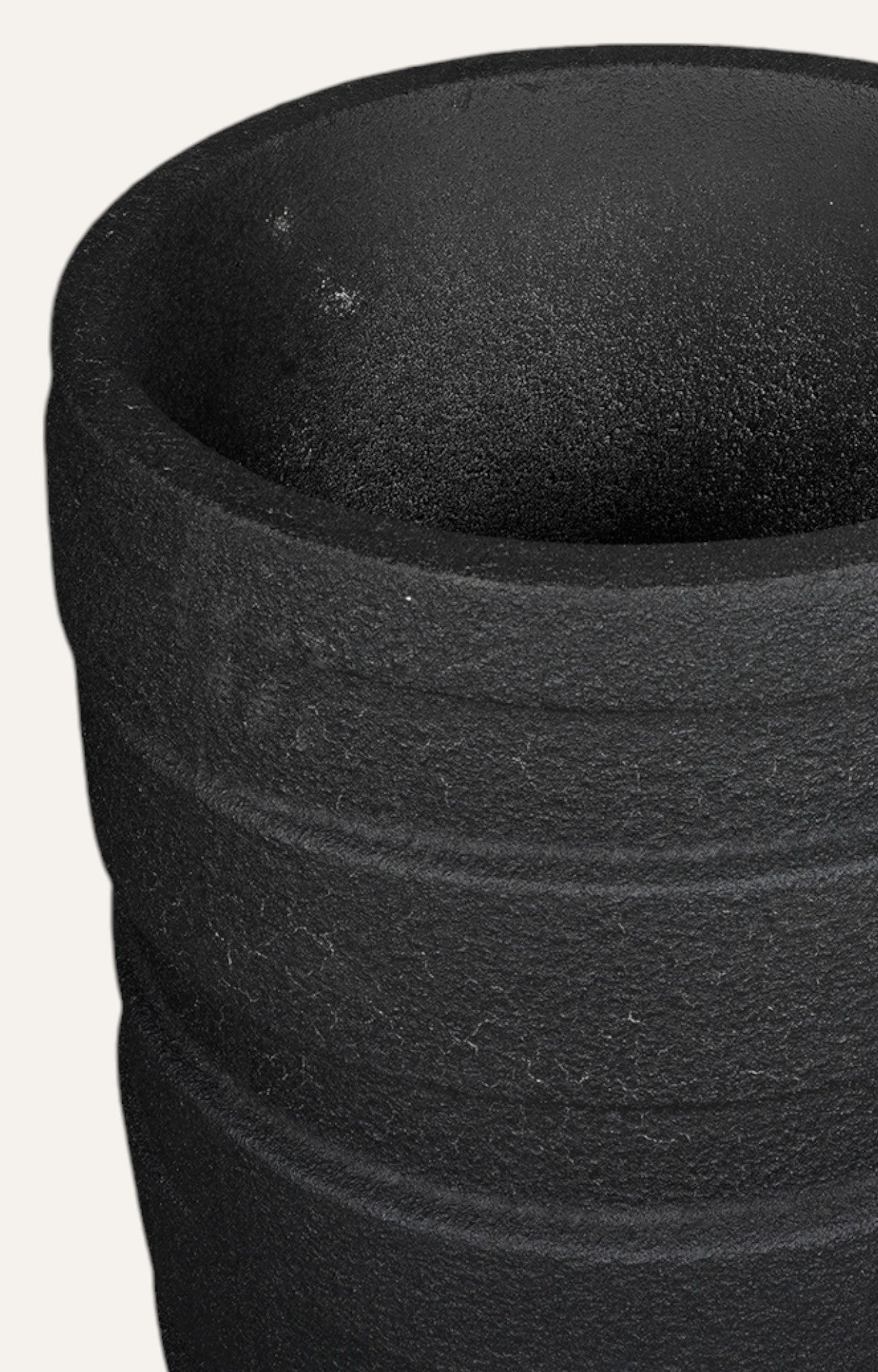 Layered Black Planter - Medium