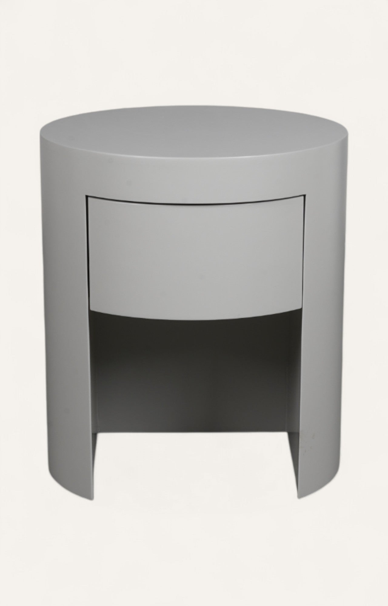 Minimal Bedside Table in White Matte Finish
