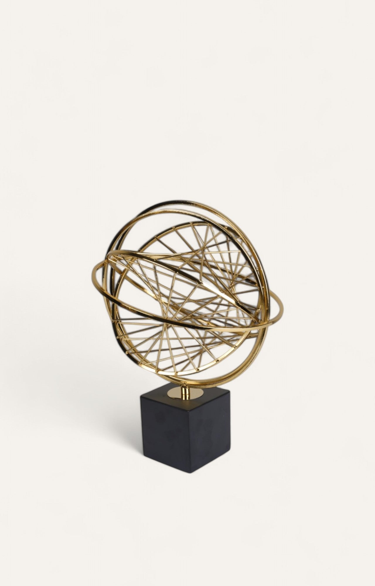 Modern Golden Eclipse Orbital Décor - Set of 2