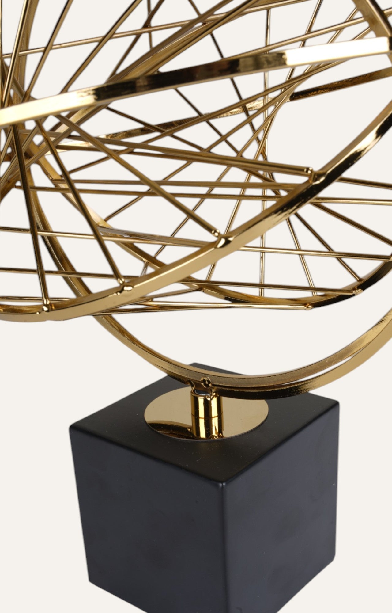 Modern Golden Eclipse Orbital Décor - Set of 2