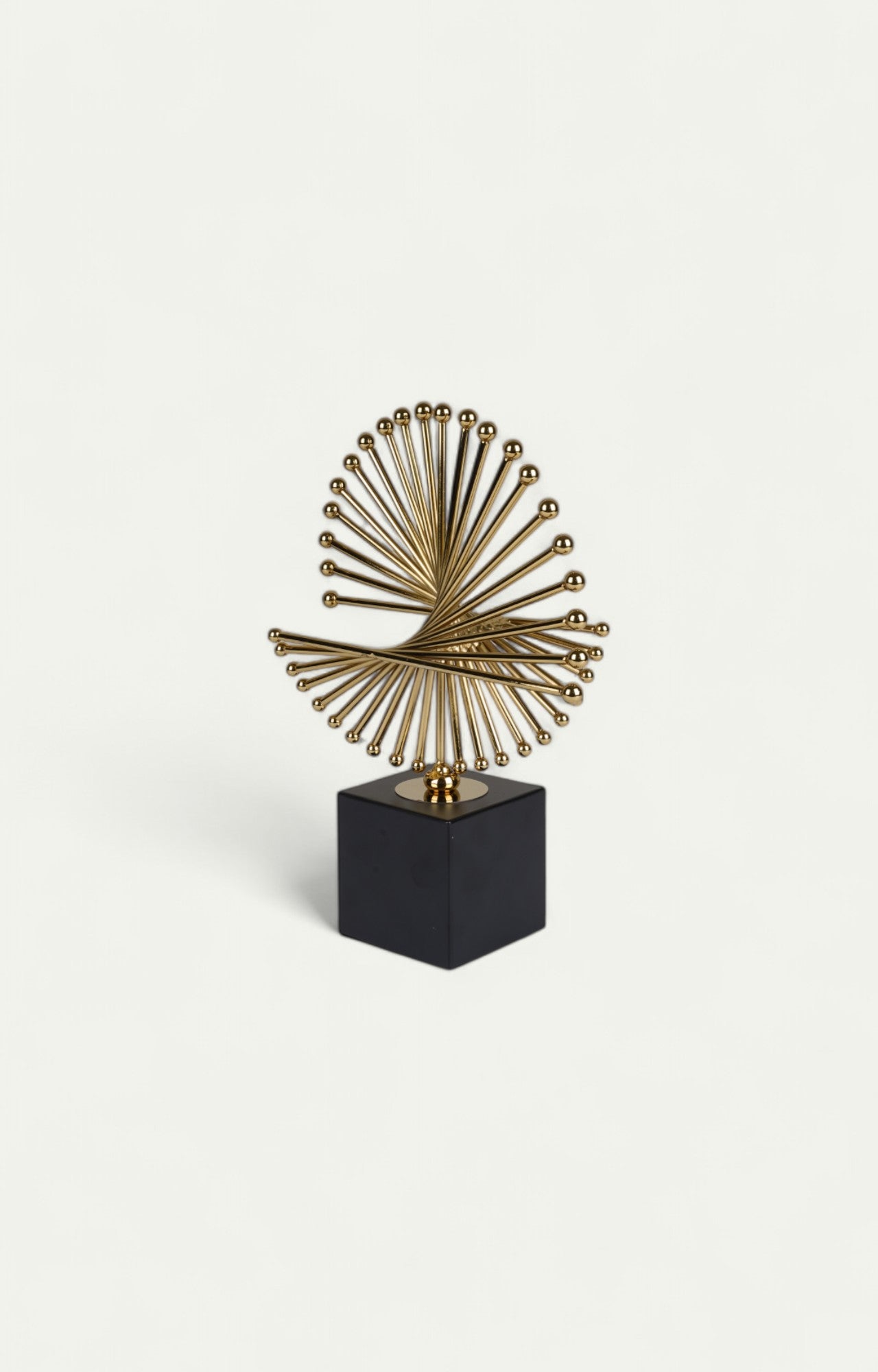 Abstract Golden Metal Table Décor – Set of 2