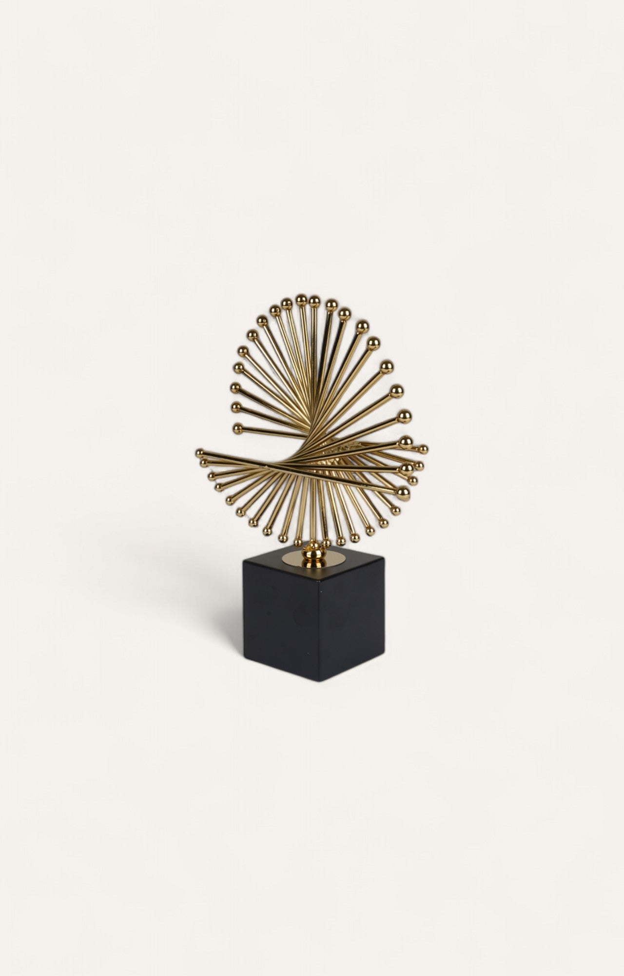 Abstract Golden Metal Table Décor – Set of 2