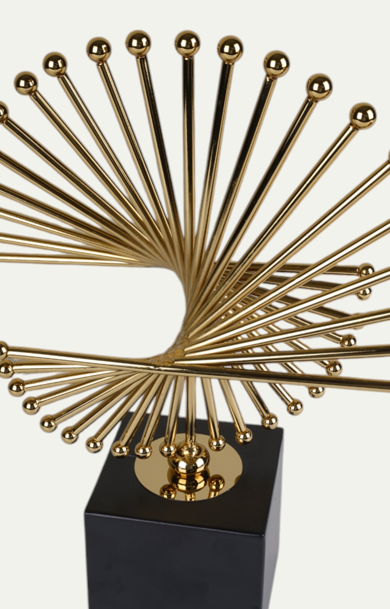 Abstract Golden Metal Table Décor – Set of 2