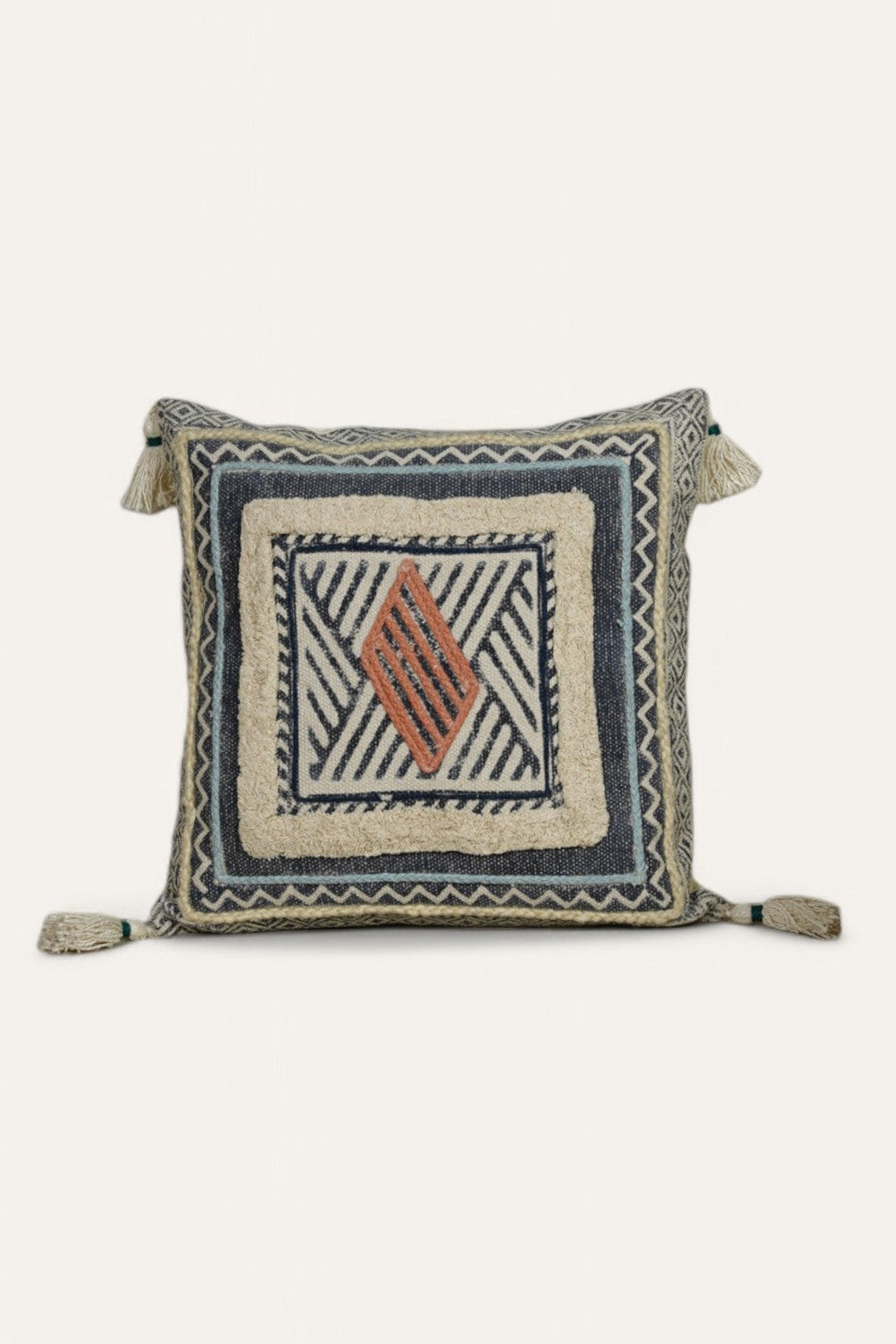 Textured Geometric Cushion