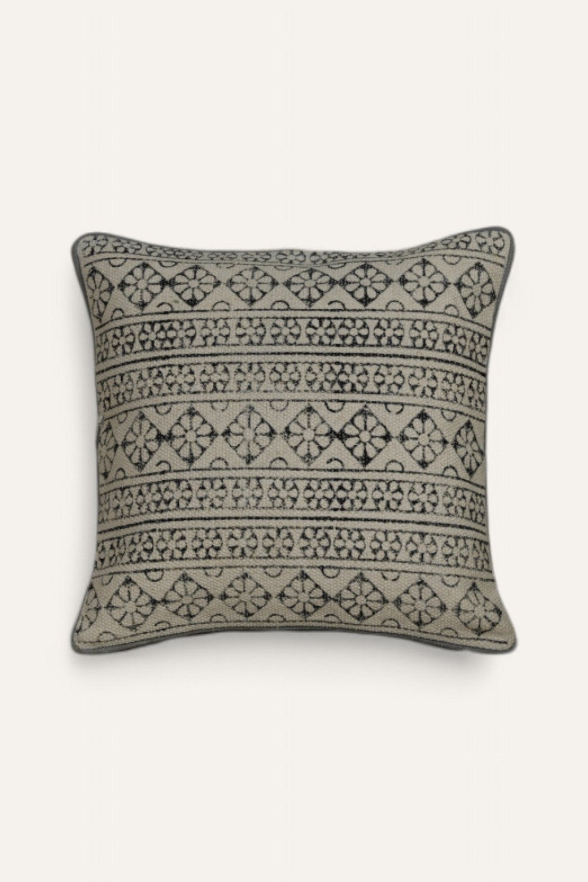 Indian Black ad White Printed Cushion