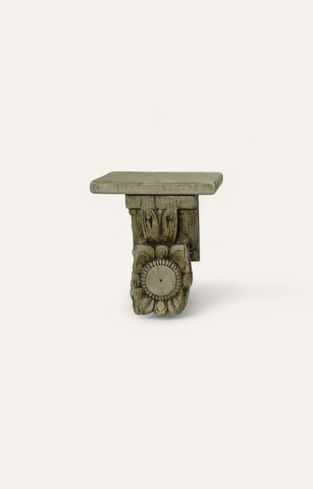 Vintage Wooden Carved Floral Wall Brackets