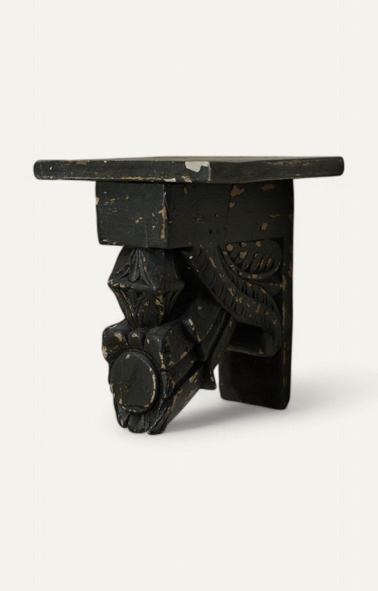 Vintage Wooden Corbels Floral Carved Wall Bracket