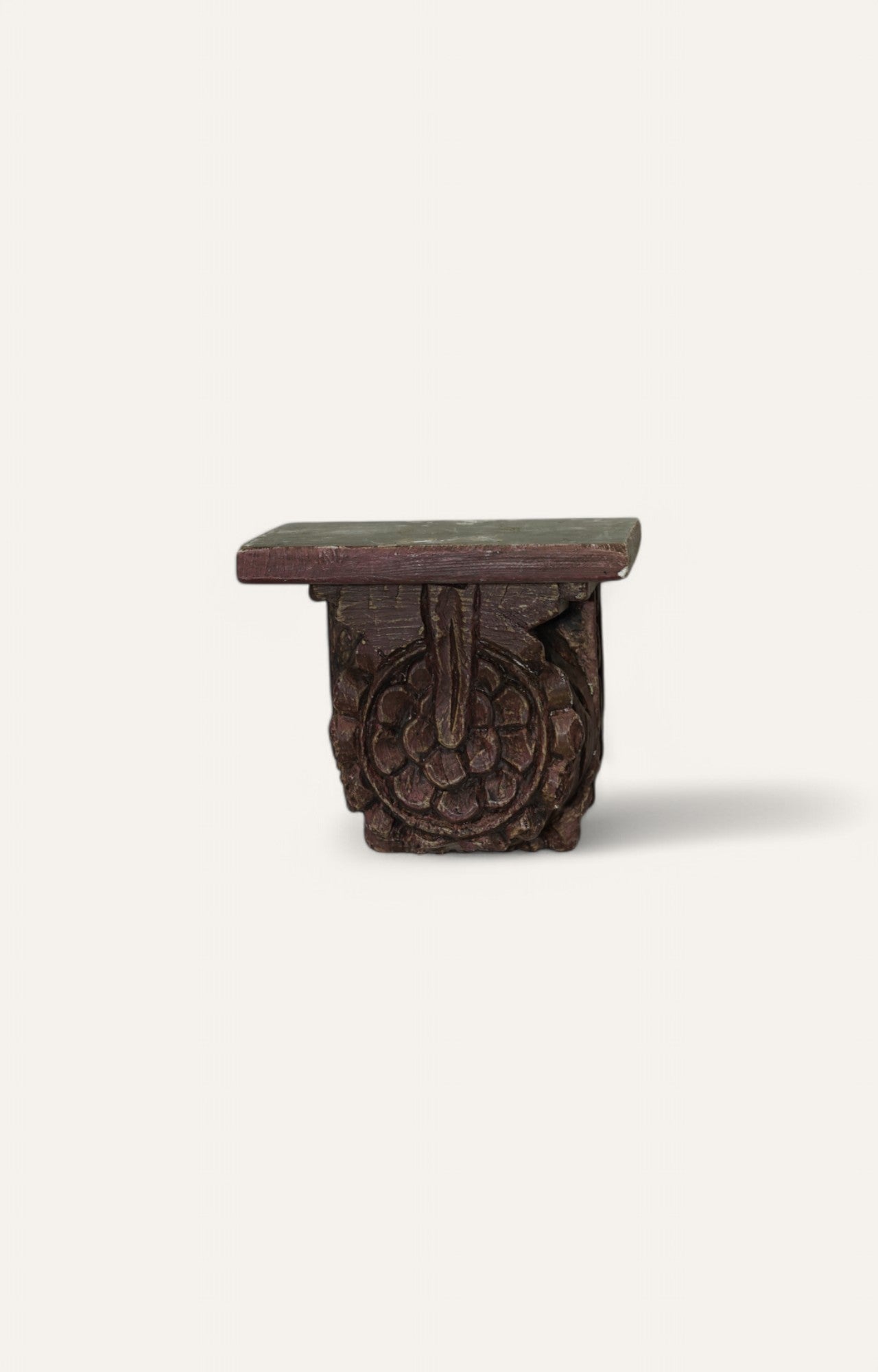 Vintage Wooden Floral Carved Handmade Wall Bracket