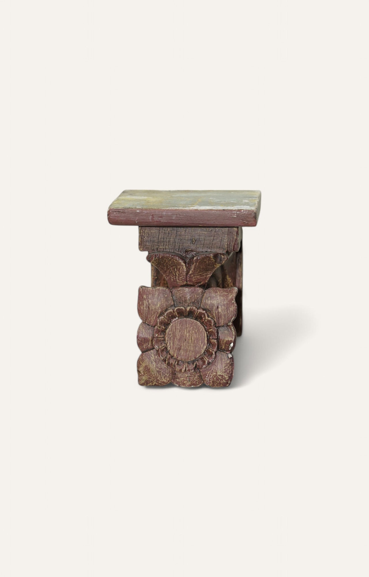 Rustic Aged Hand-carved Wall Bracket