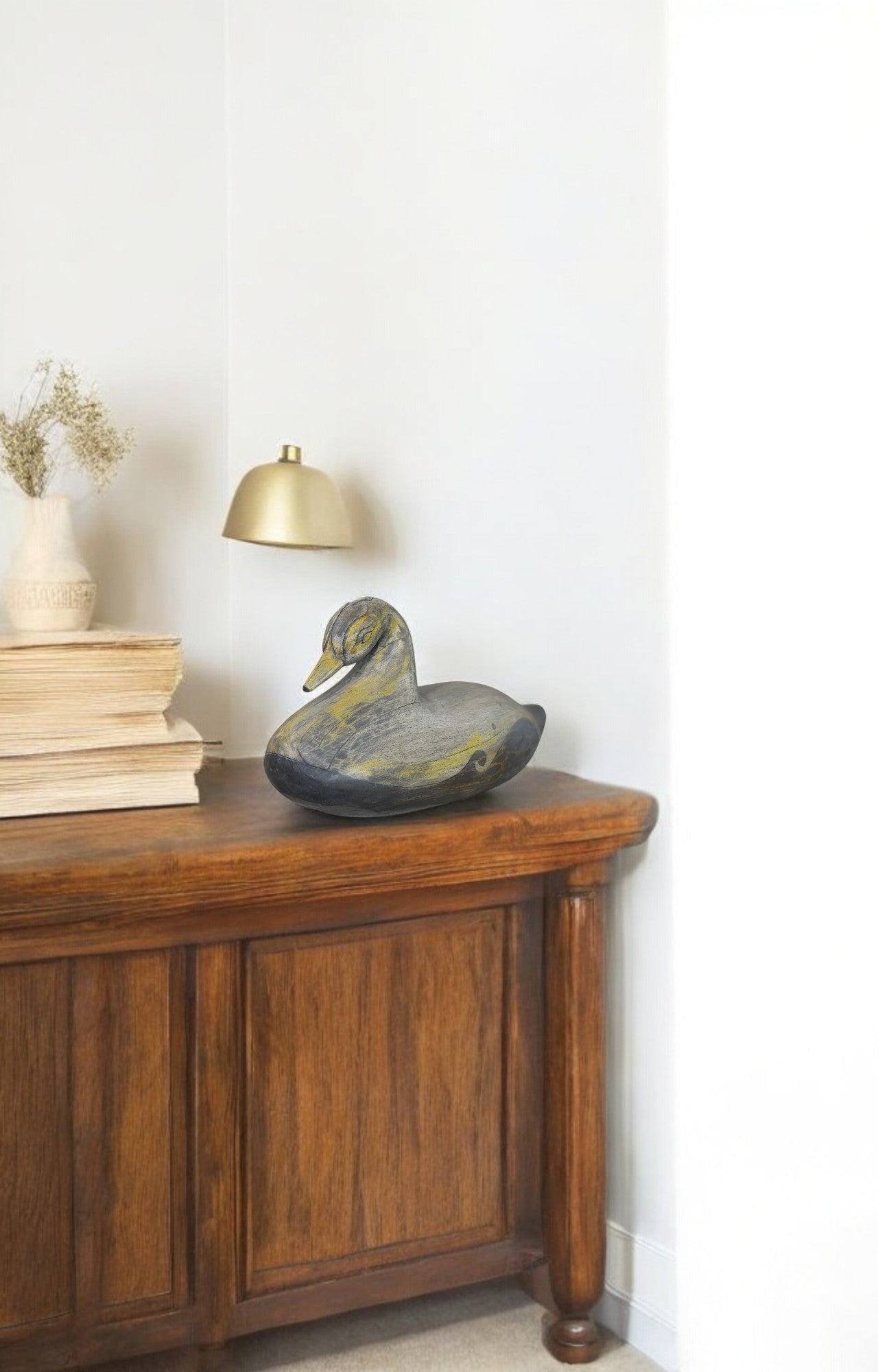 Handcrafted Vintage Wooden Duck Decoy