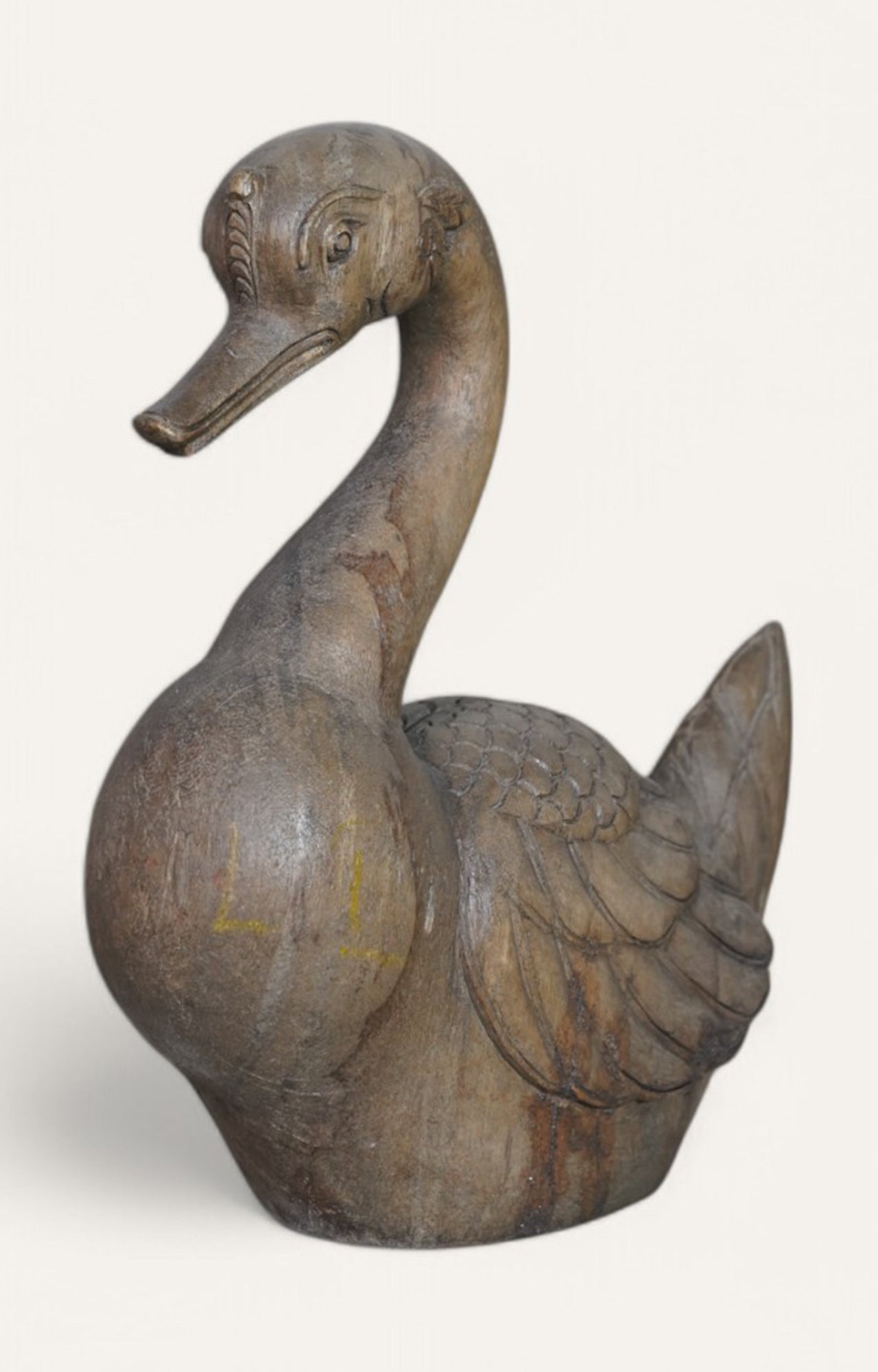 Carved Wooden duck statue