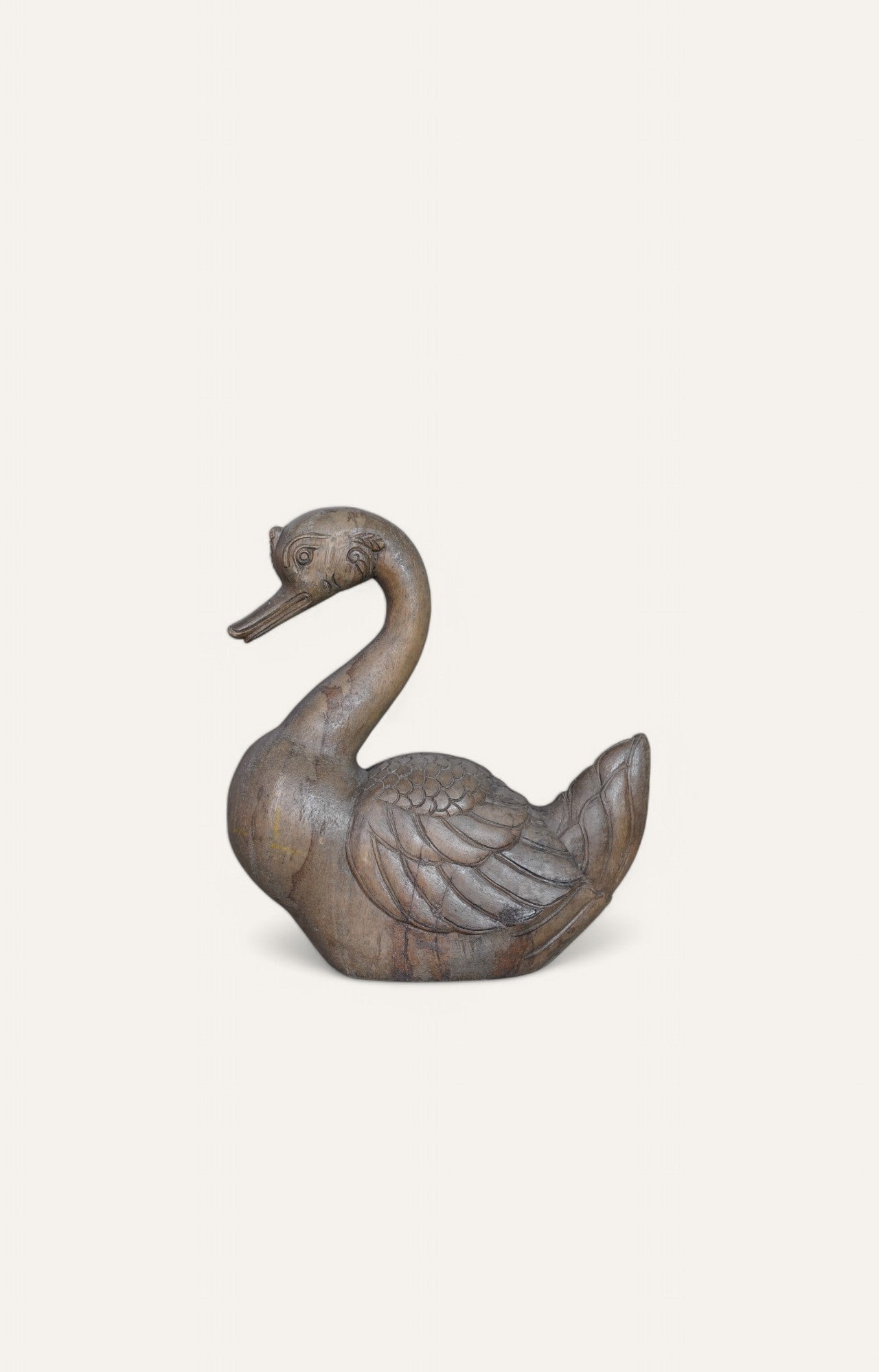 Carved Wooden duck statue